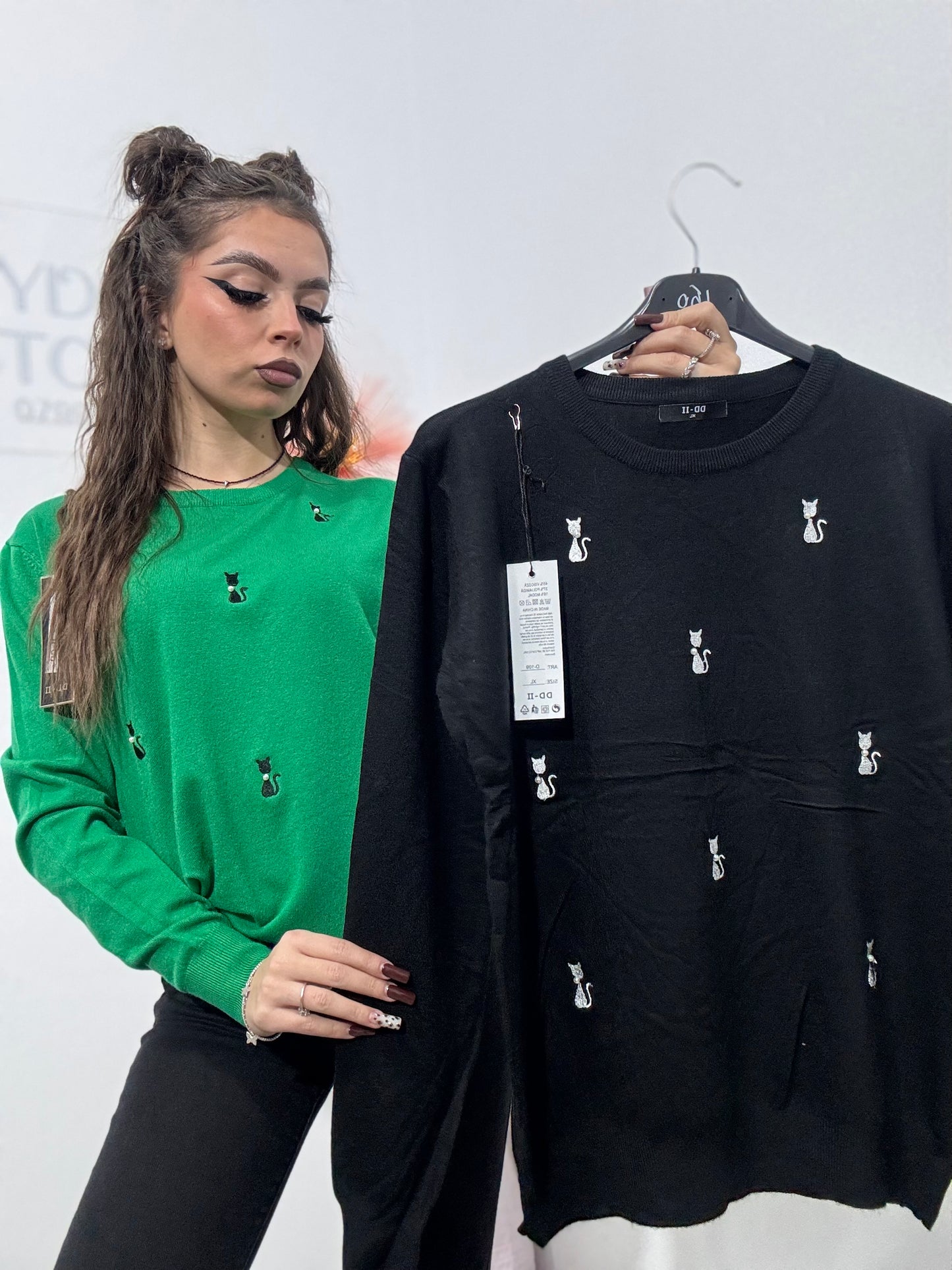 Bluză din tricot cu pisicuță NATALIA