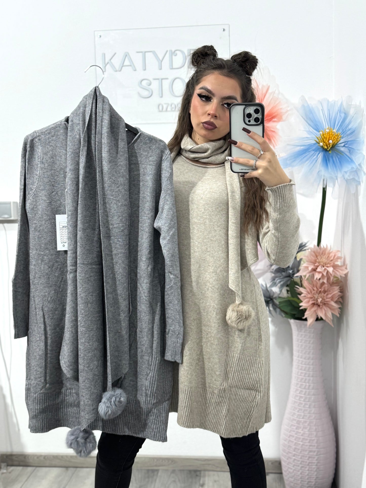 Pulover cu fular Herra