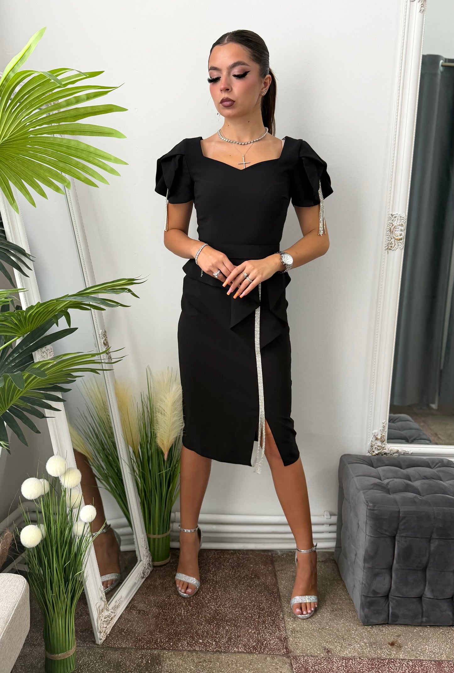 Rochie elegantă neagra MARRISA