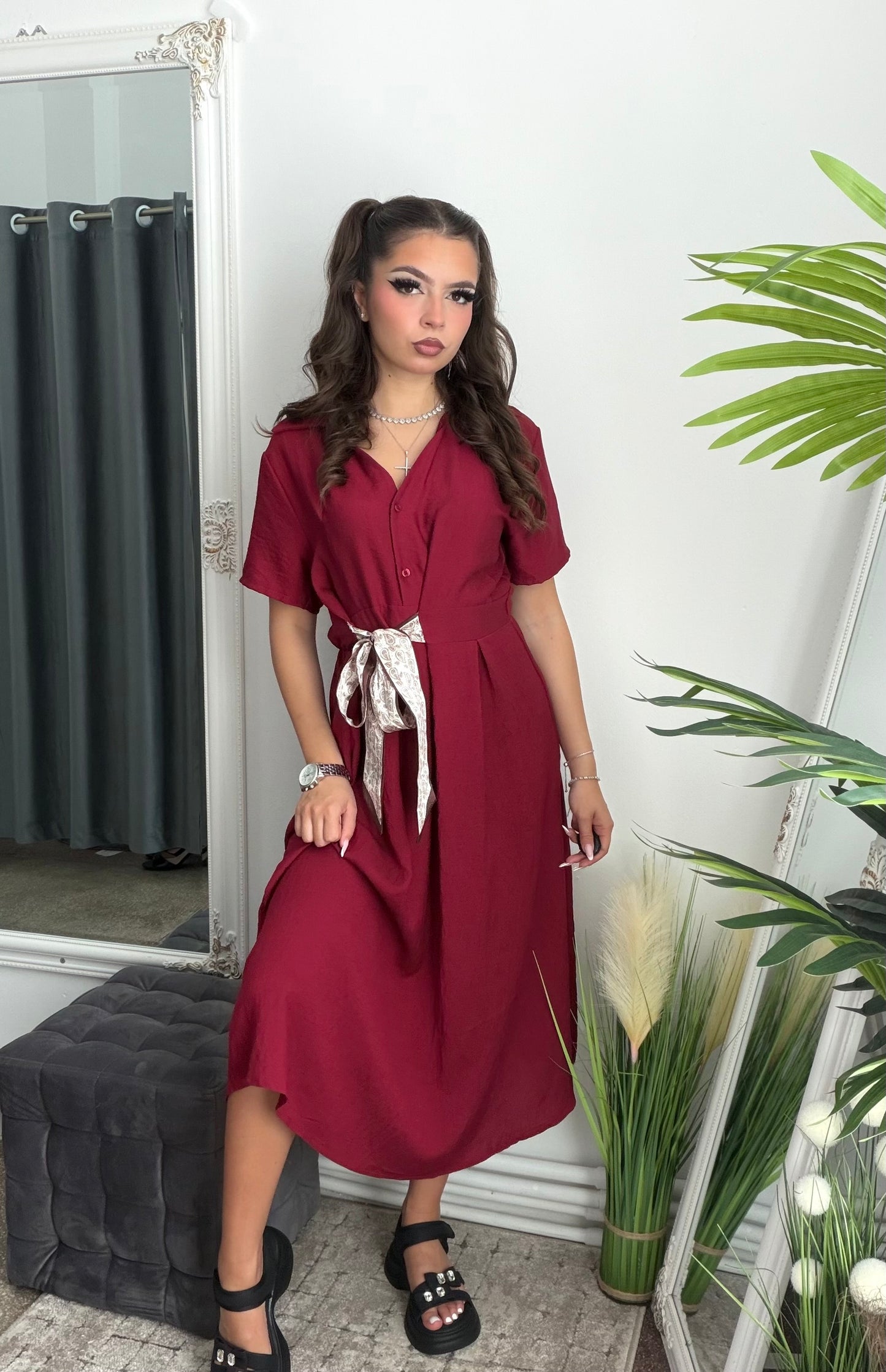 Rochie midi din în TONY grena