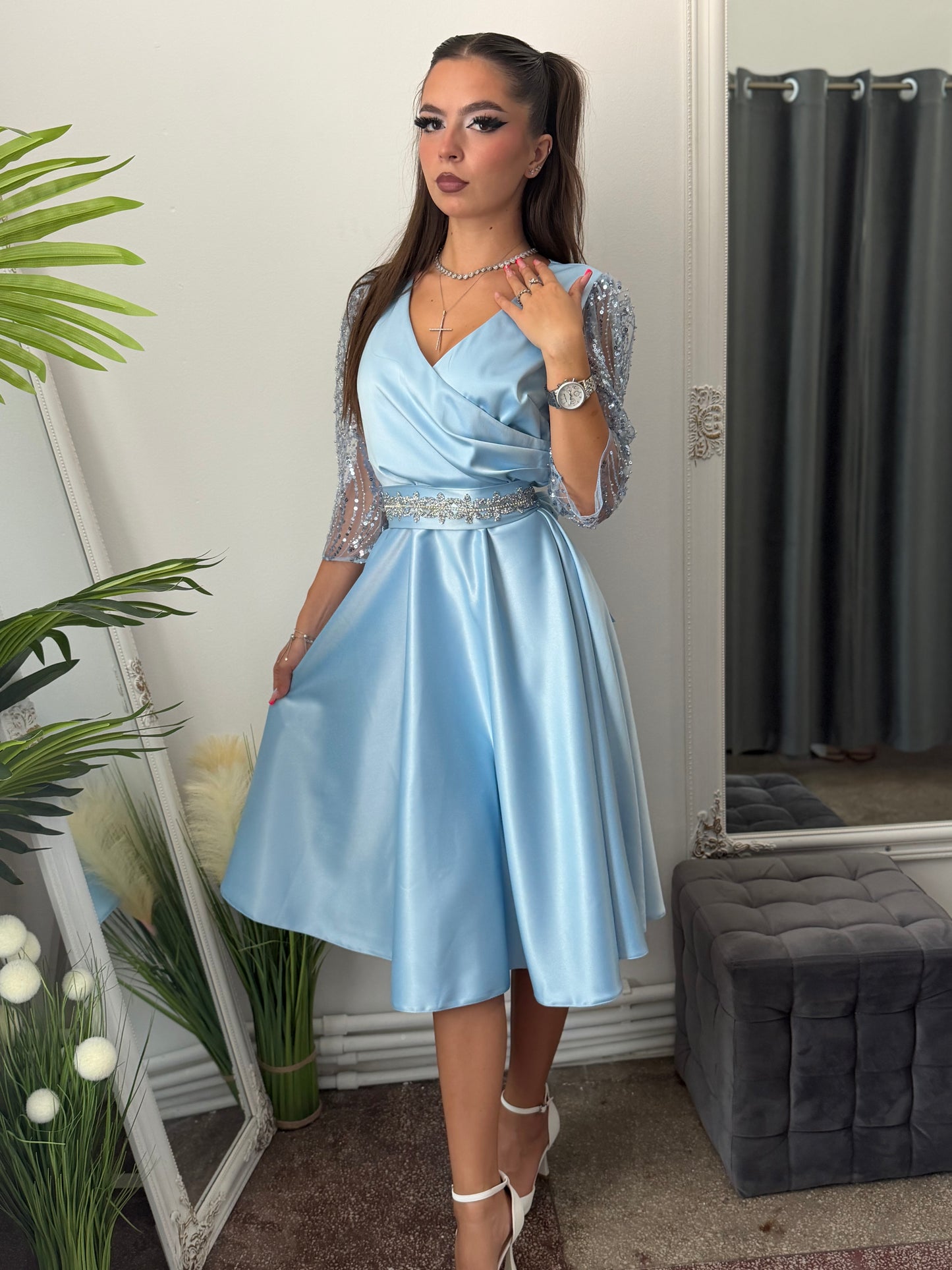 Rochie elegantă blue ADRIA