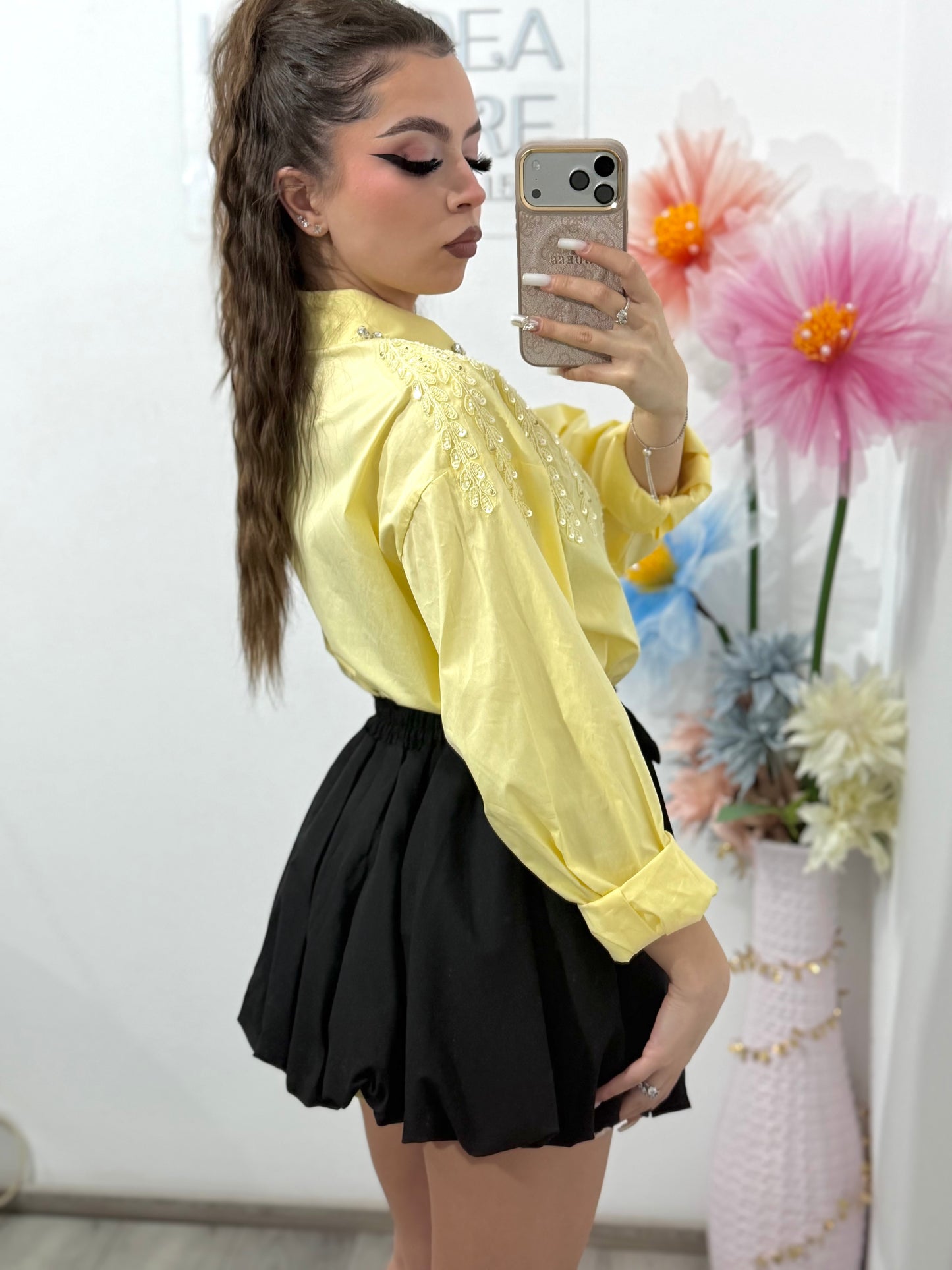 Cămașă elegantă cu broderie ANNA