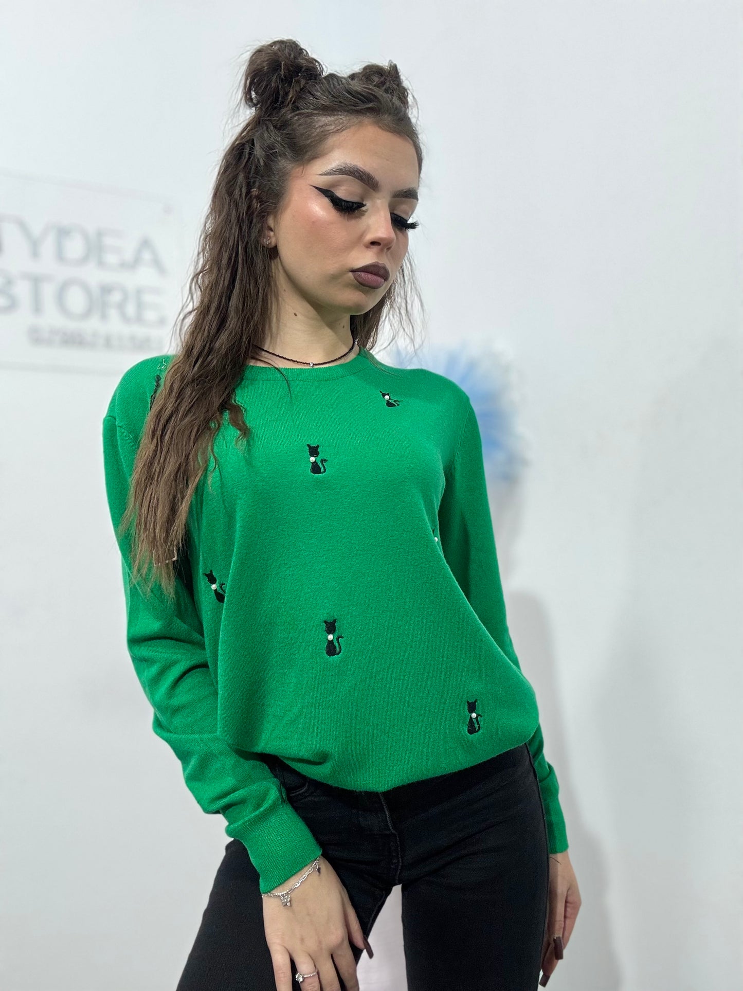 Bluză din tricot cu pisicuță NATALIA