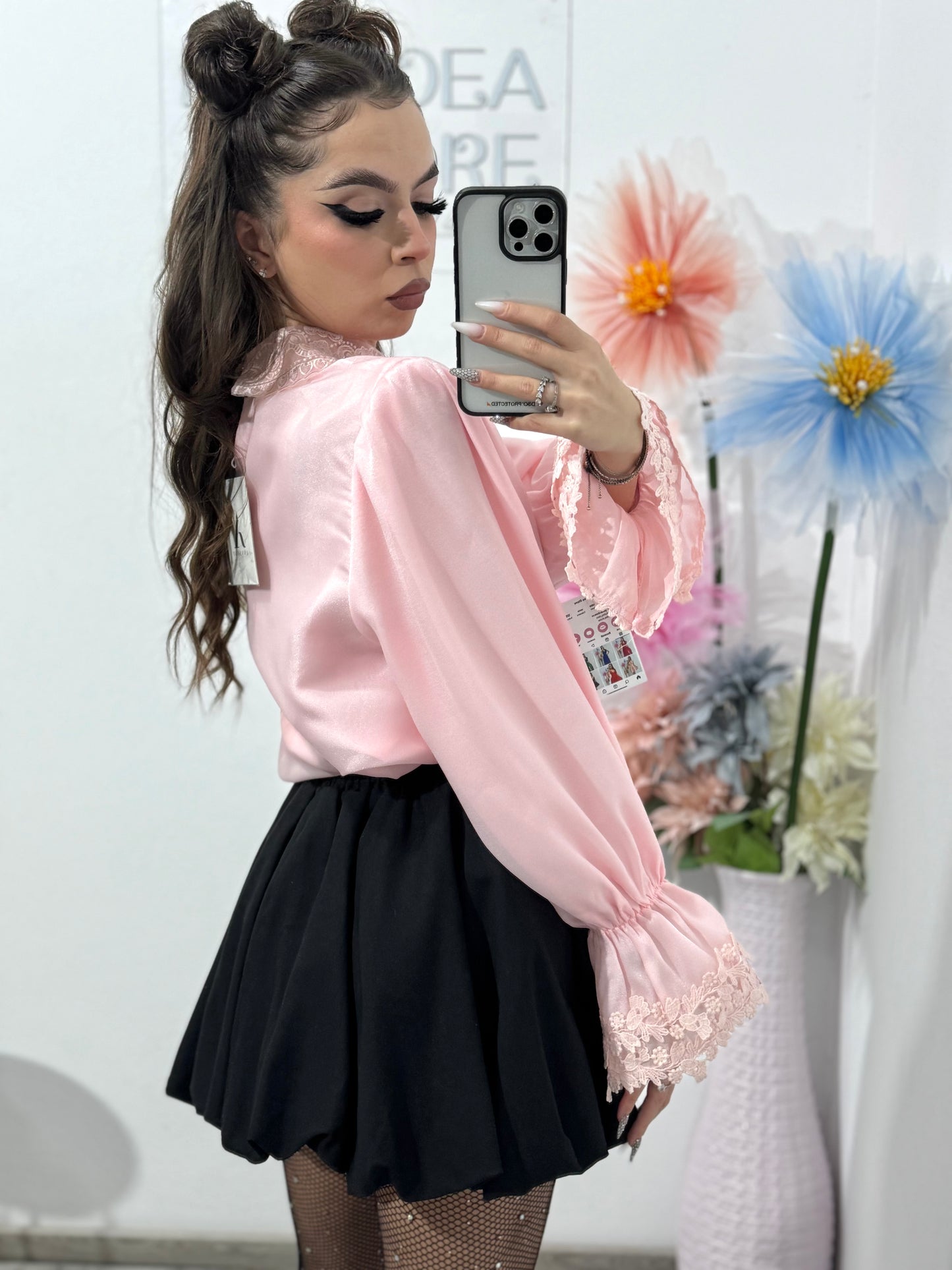 Cămașă deosebită cu guler accesorizat MAYA