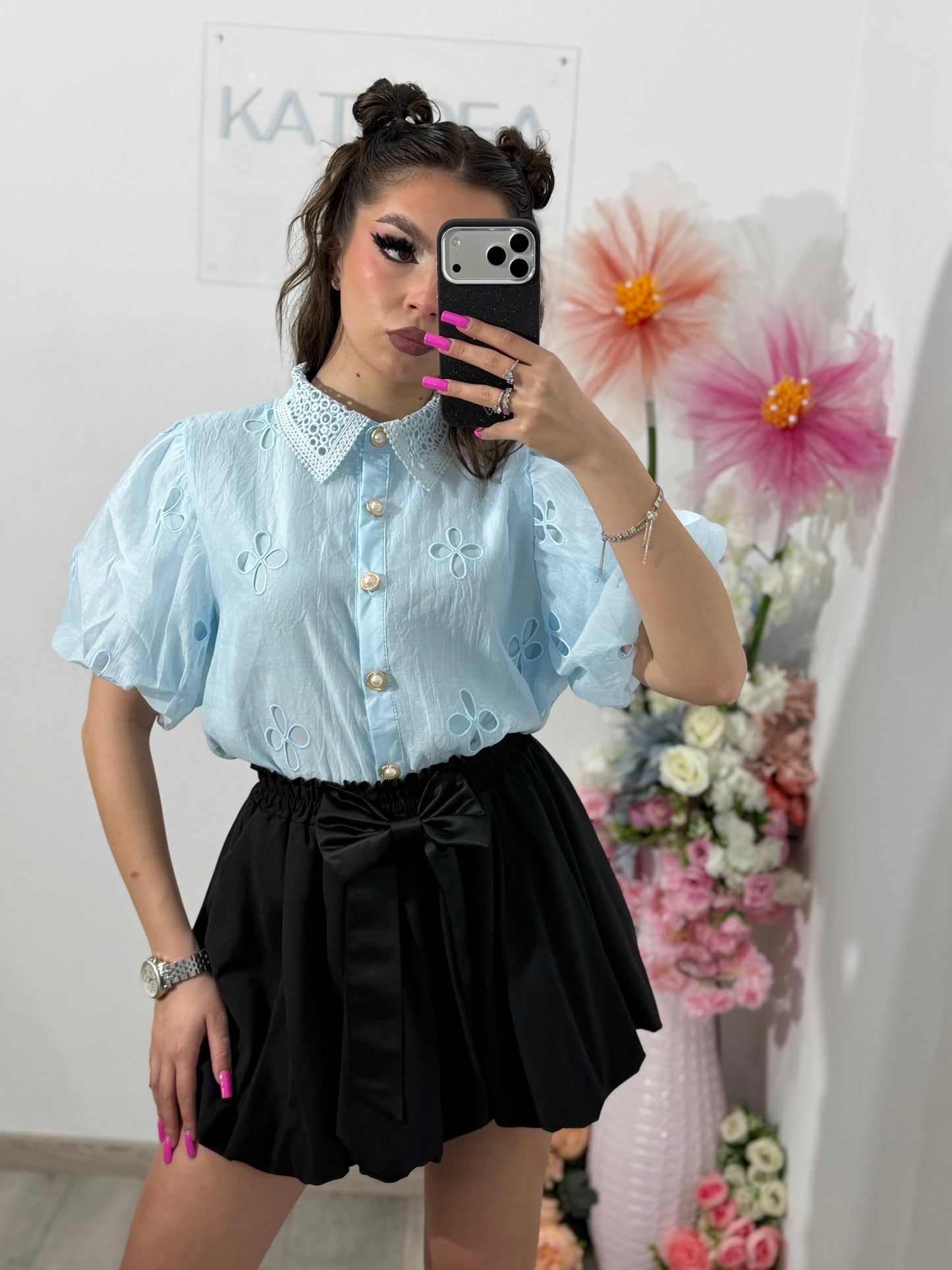 Cămașă elegantă MARIA blue