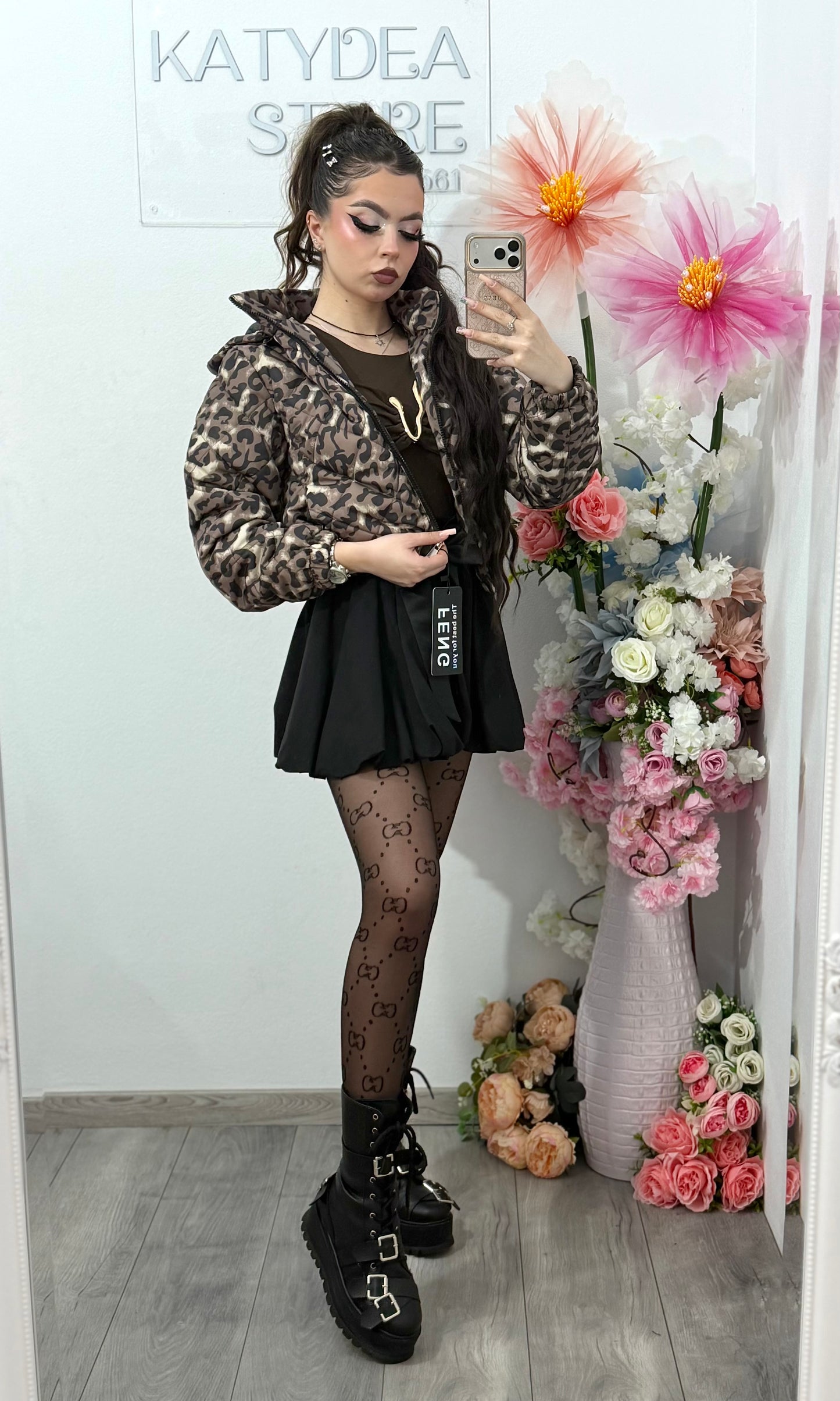 Geacă cropped Animalprint ALEXA