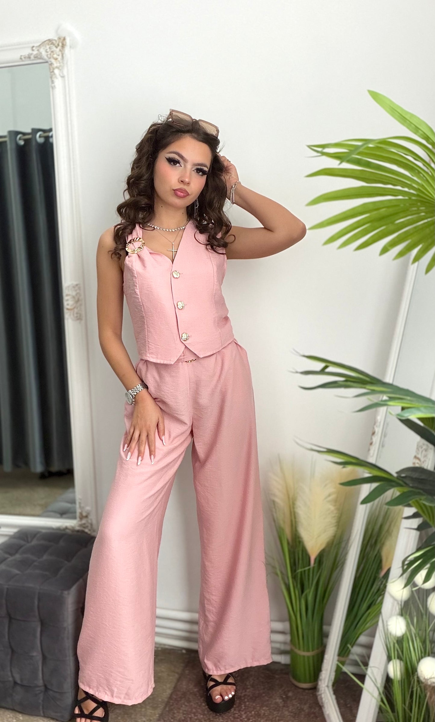 Compleu din in ELEGANCE roz