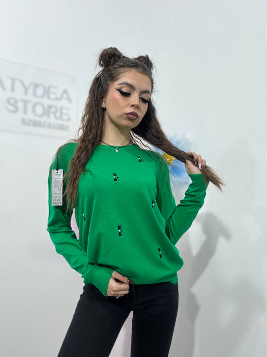 Bluză din tricot cu pisicuță NATALIA