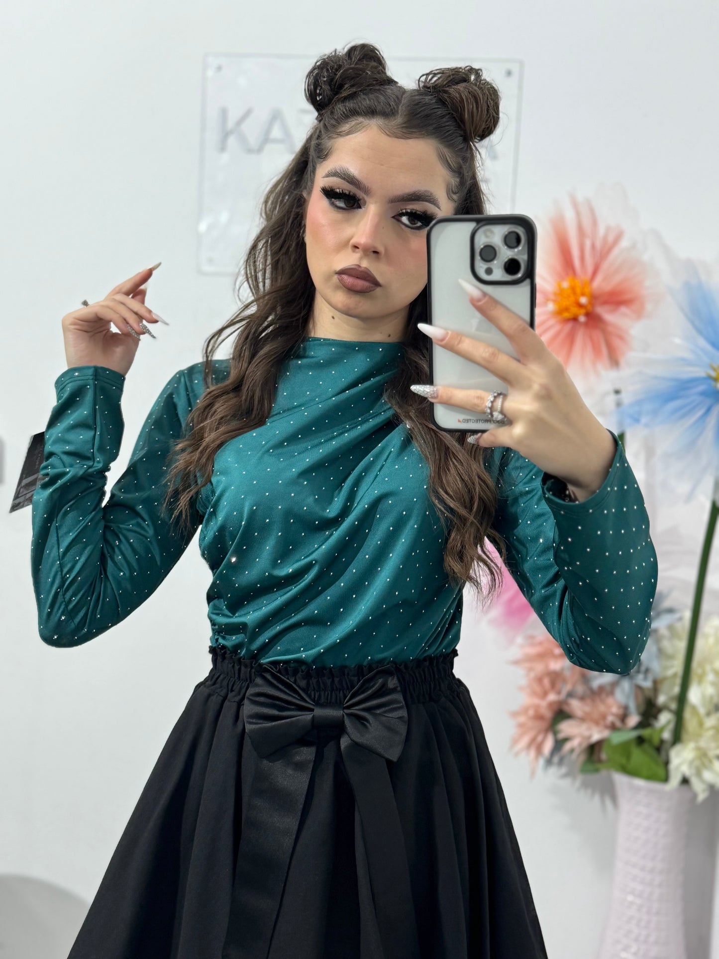 Body elegant cu cristale ștanțate IOANA