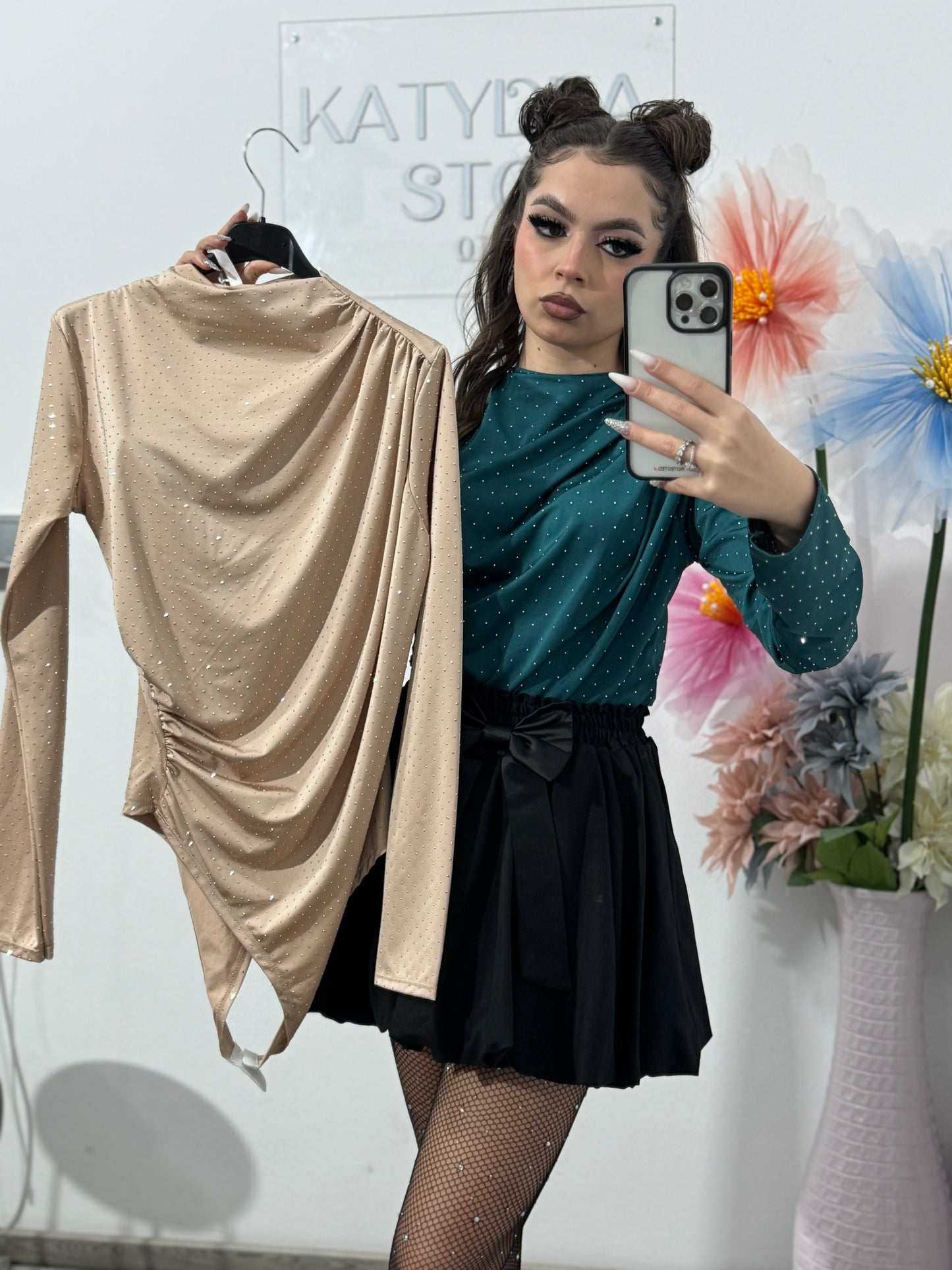Body elegant cu cristale ștanțate IOANA
