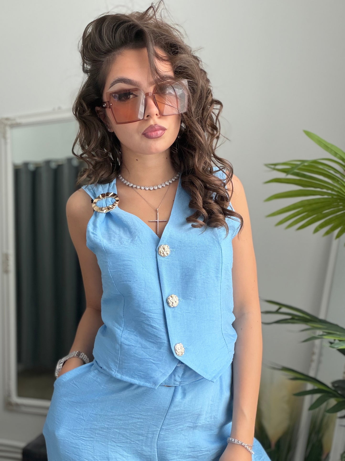 Compleu din in ELEGANCE blue