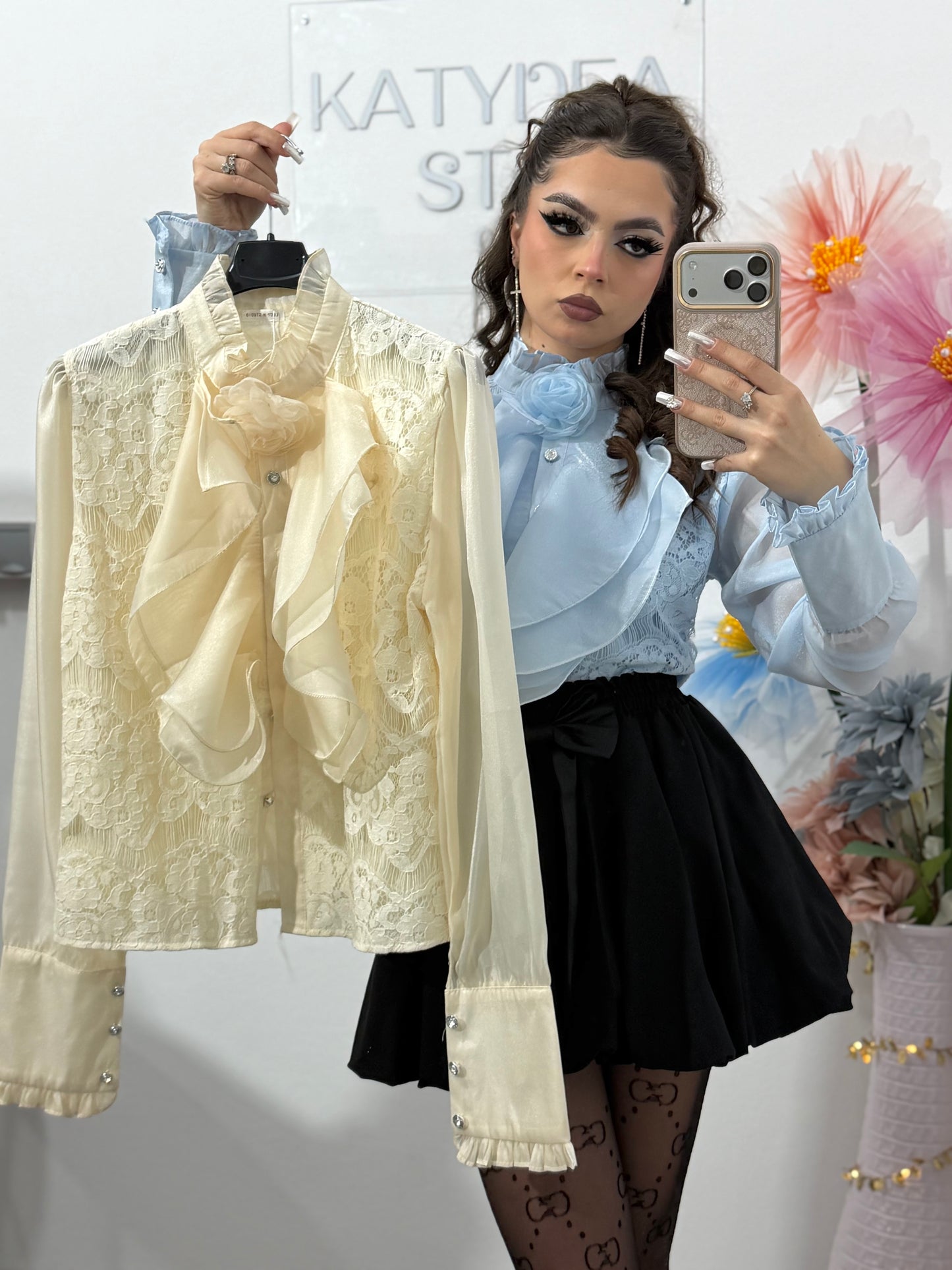 Cămașă elegantă din dantelă PRINCESS