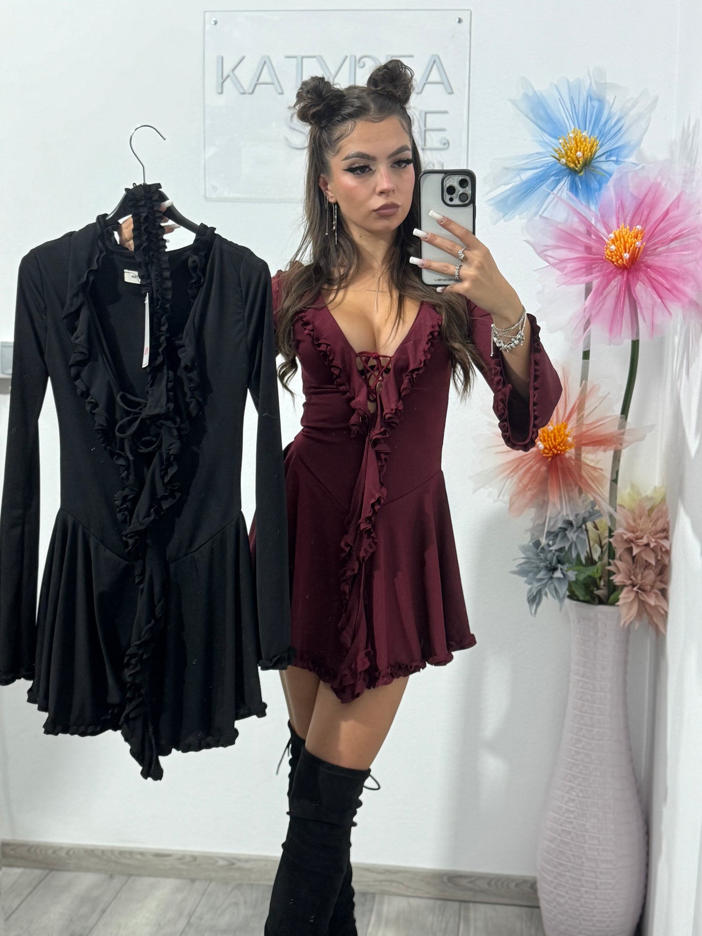 Rochie cu volanase Anelis