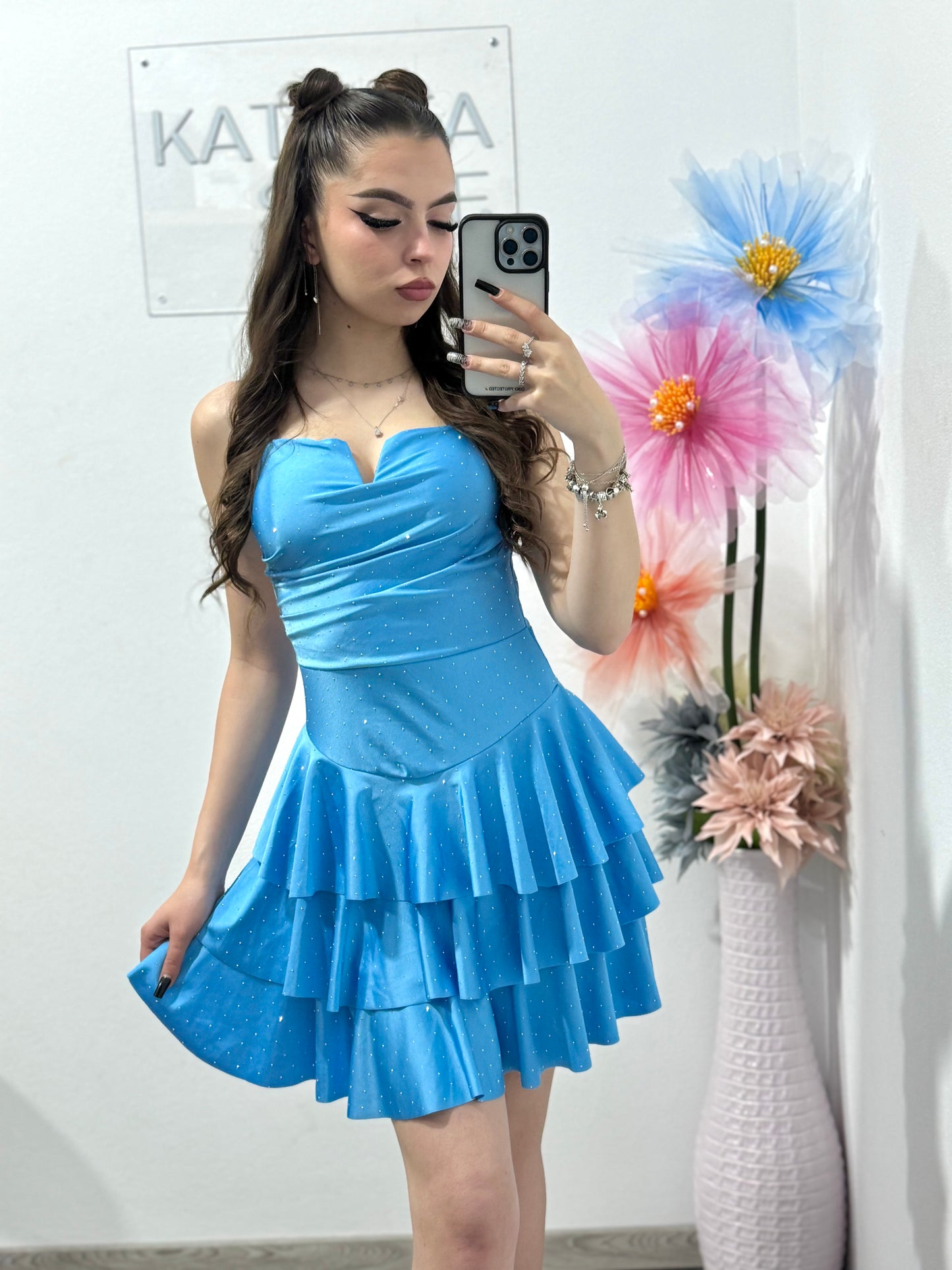 Rochie eleganta baby blue Zonia