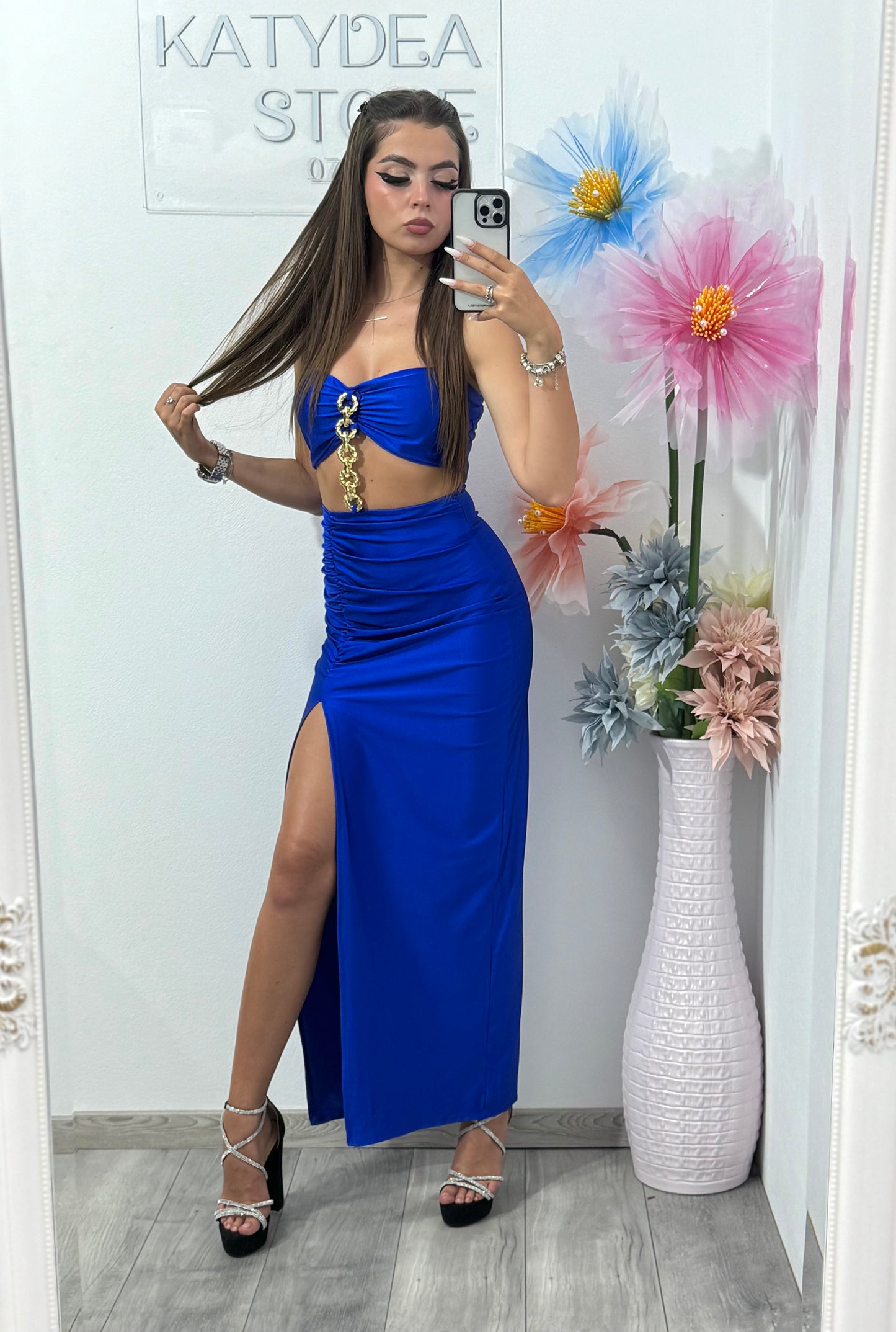 Rochie Selena albastru electric