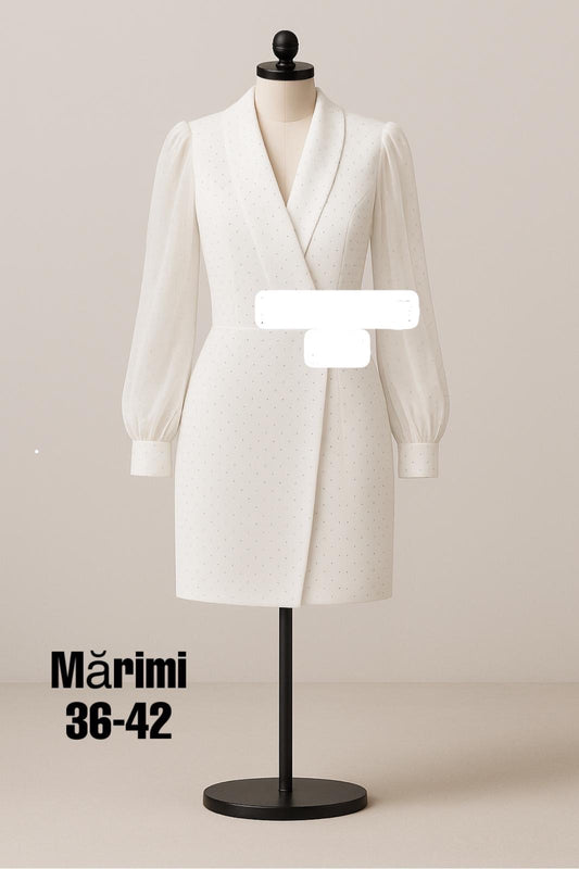 Rochie tip sacou alba Annais