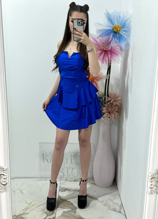 Rochie elegantă albastru electric Zonia