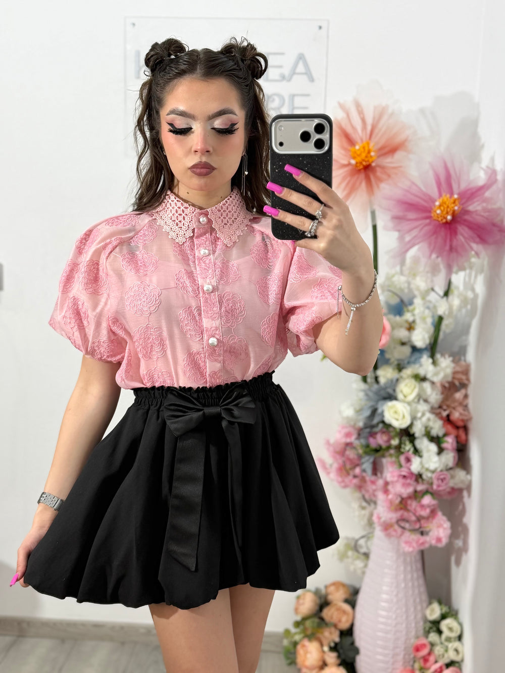 Cămașă elegantă ANAIS roz