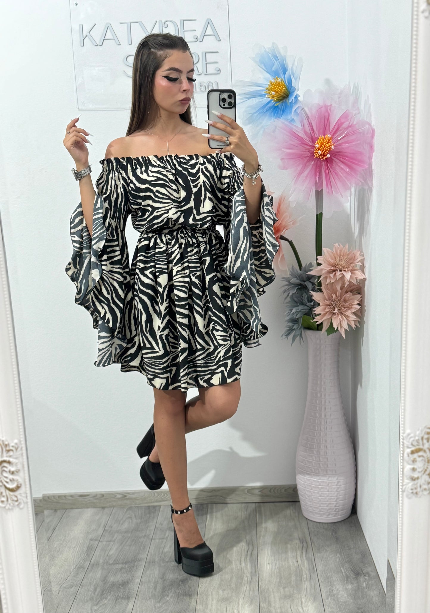 Rochie cu imprimeu Zebraprint Delia