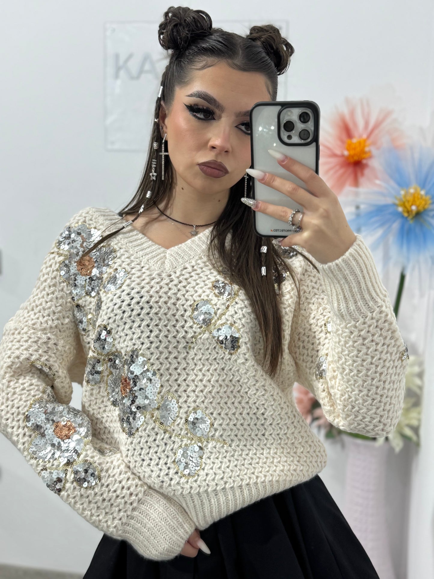 Pulover cu paiete ALEXA