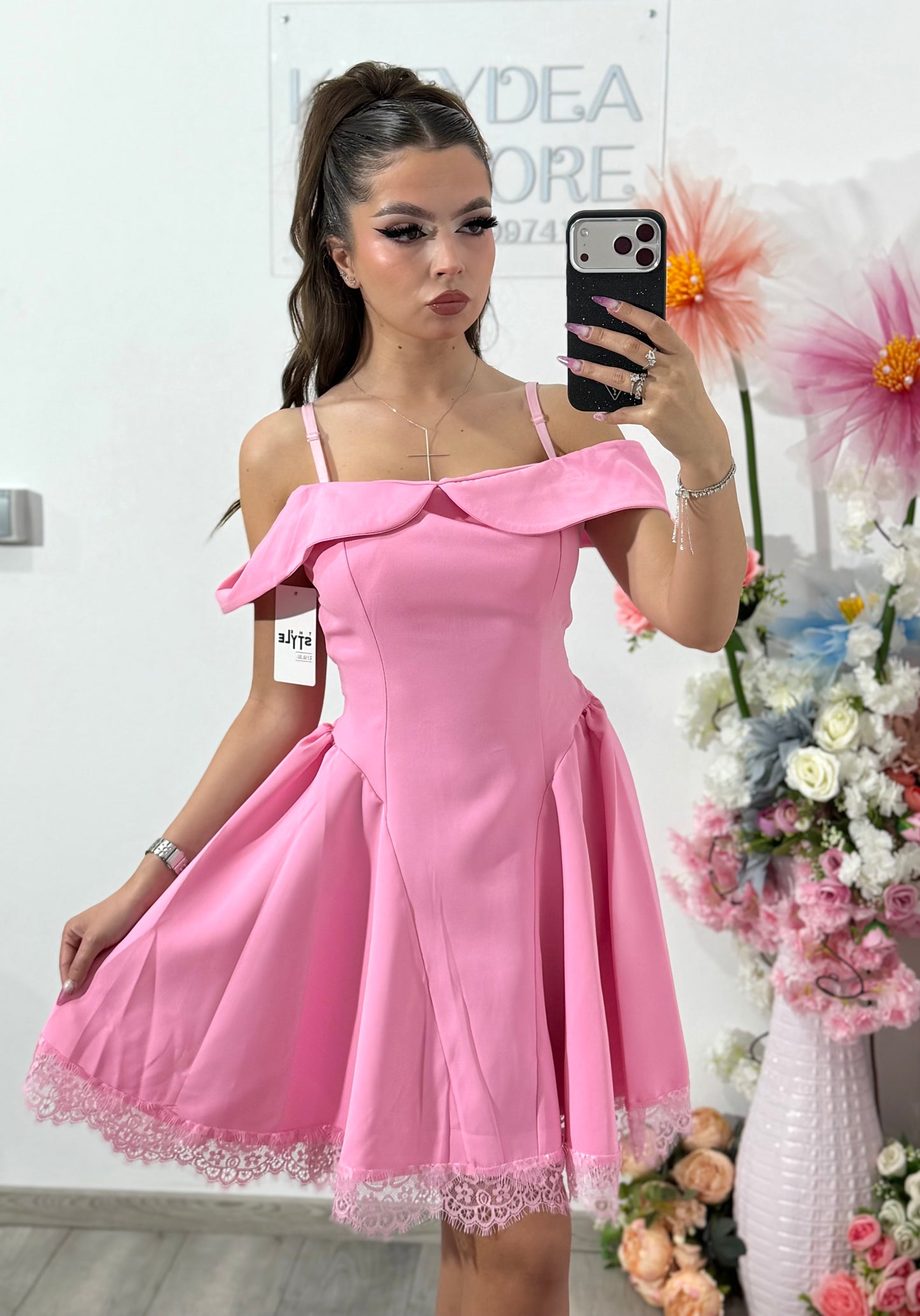 Rochie  roz Clary