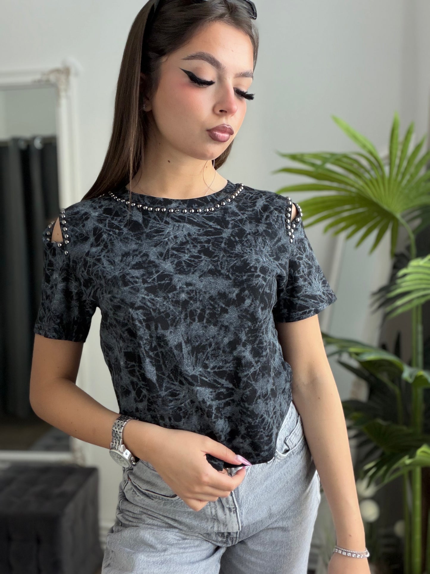 Tricou negru TANYA