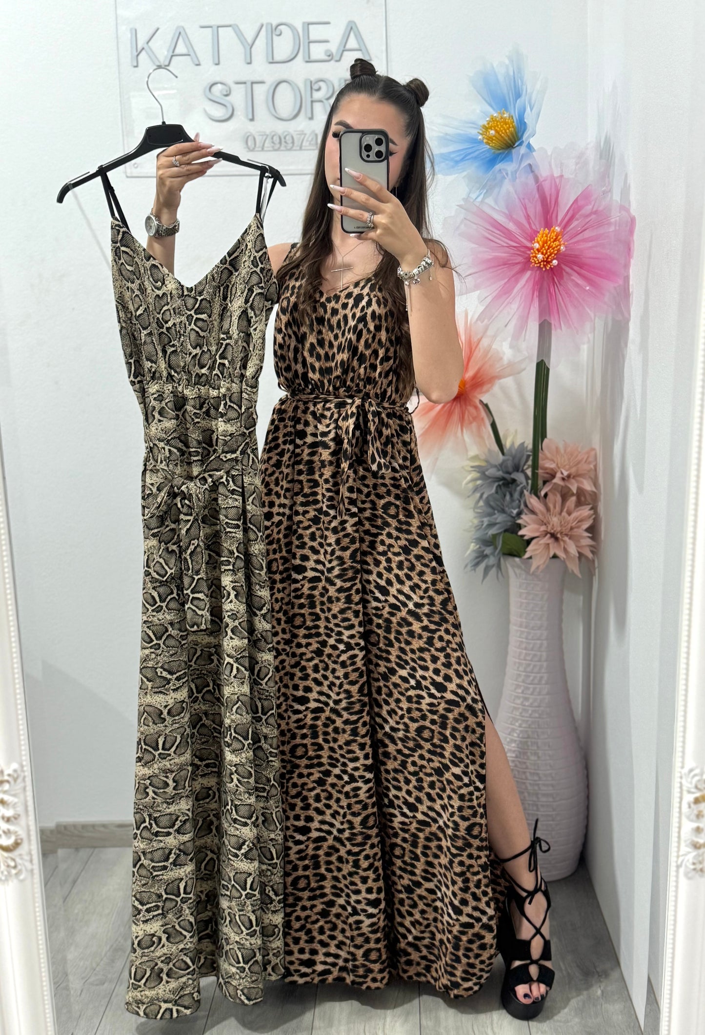Rochie lungă cu imprimeu Marisse