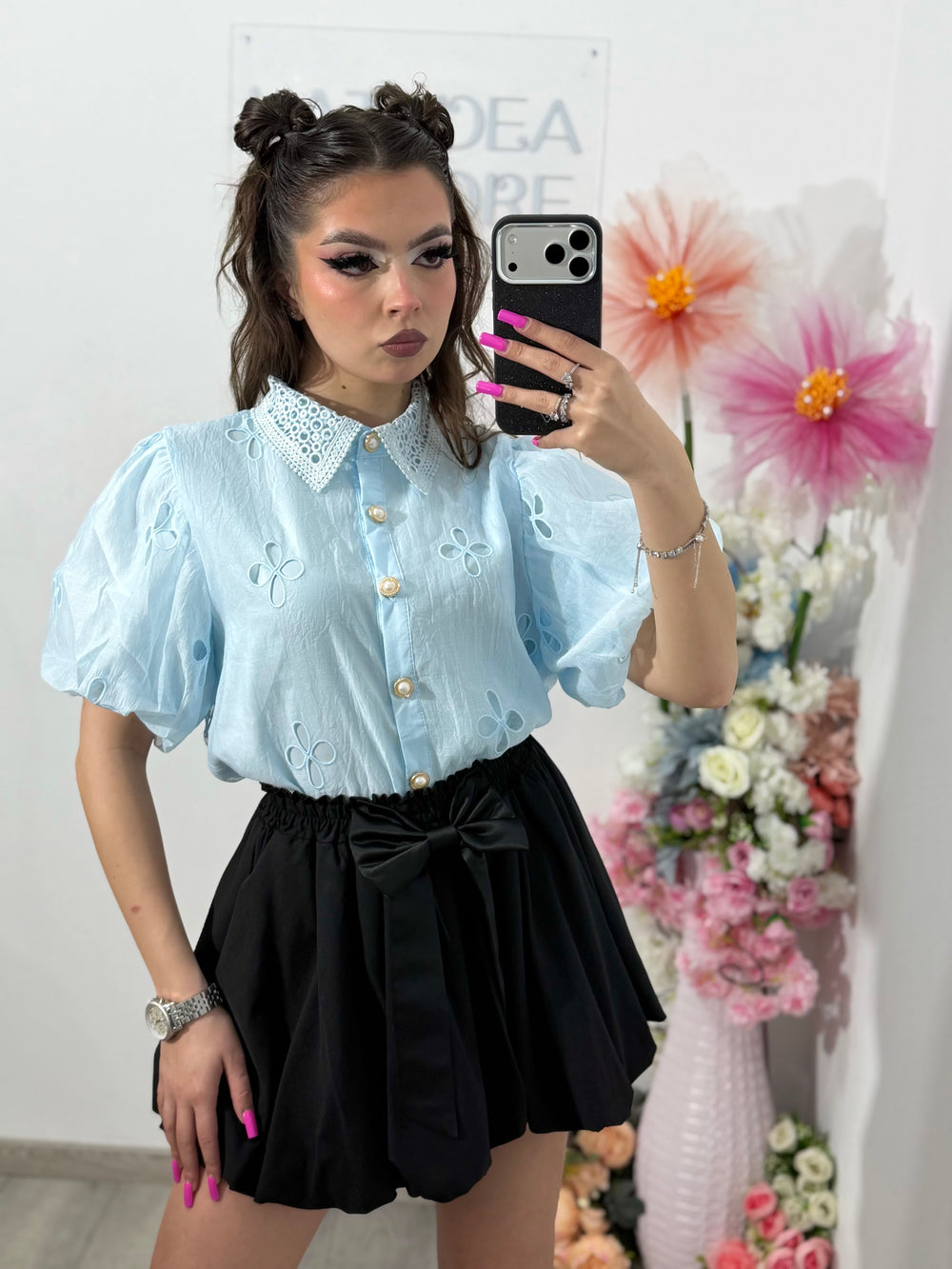 Cămașă elegantă MARIA blue