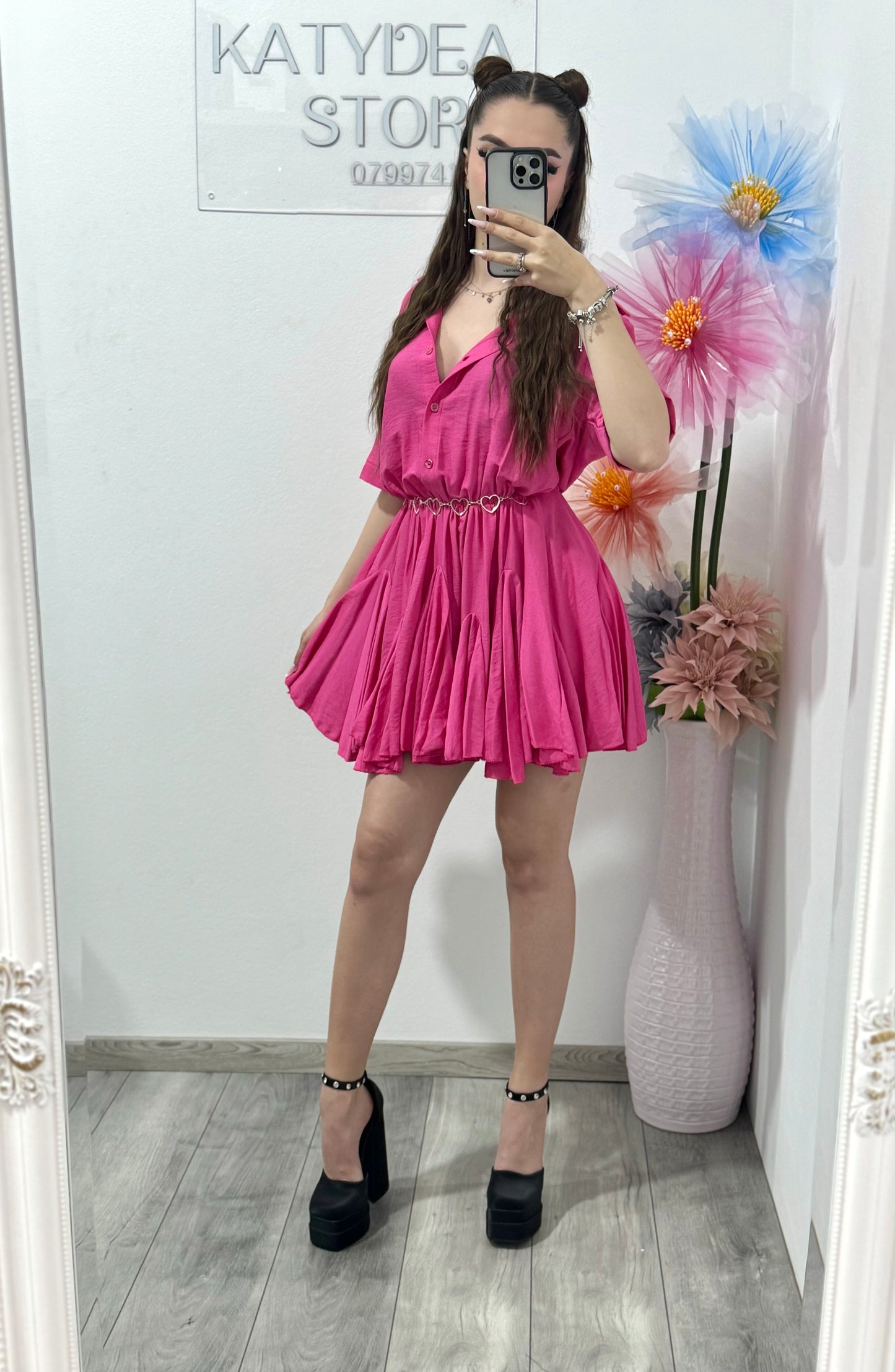 Rochie Monica fucsia