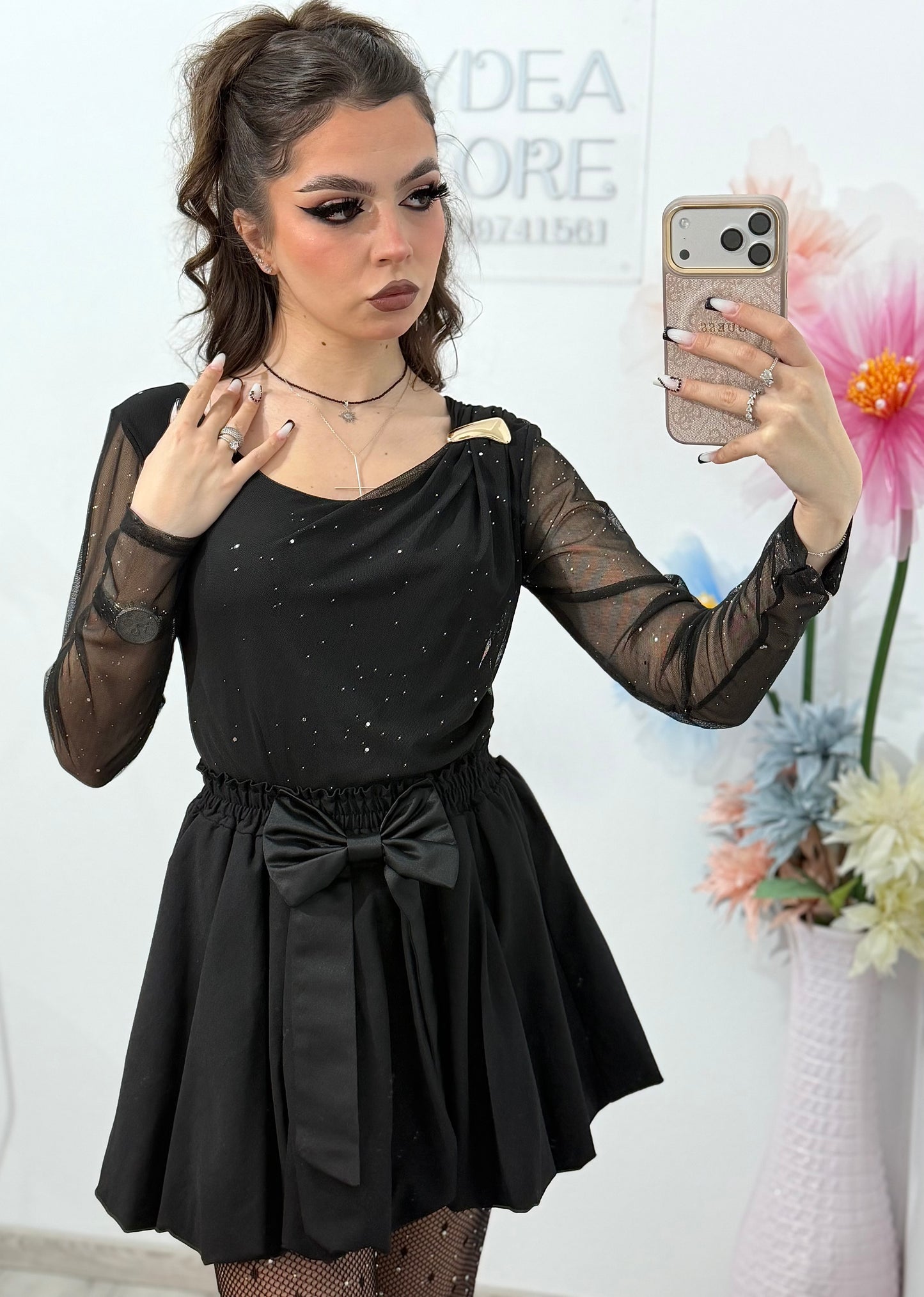 Bluză din meșa cu detalii argintii WELLA