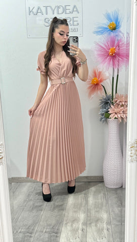 Rochie cu pliseuri midi Grațiela