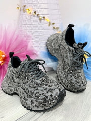 Adidași gri cu cristale KRISS