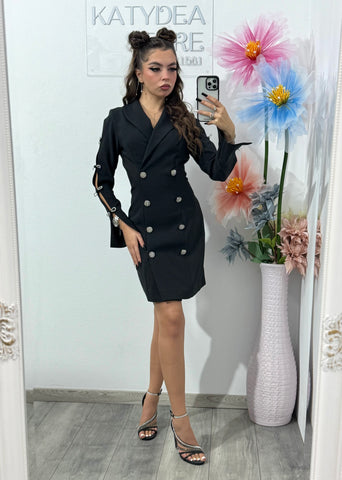 Rochie eleganta tip sacou cu fundițe Rianna