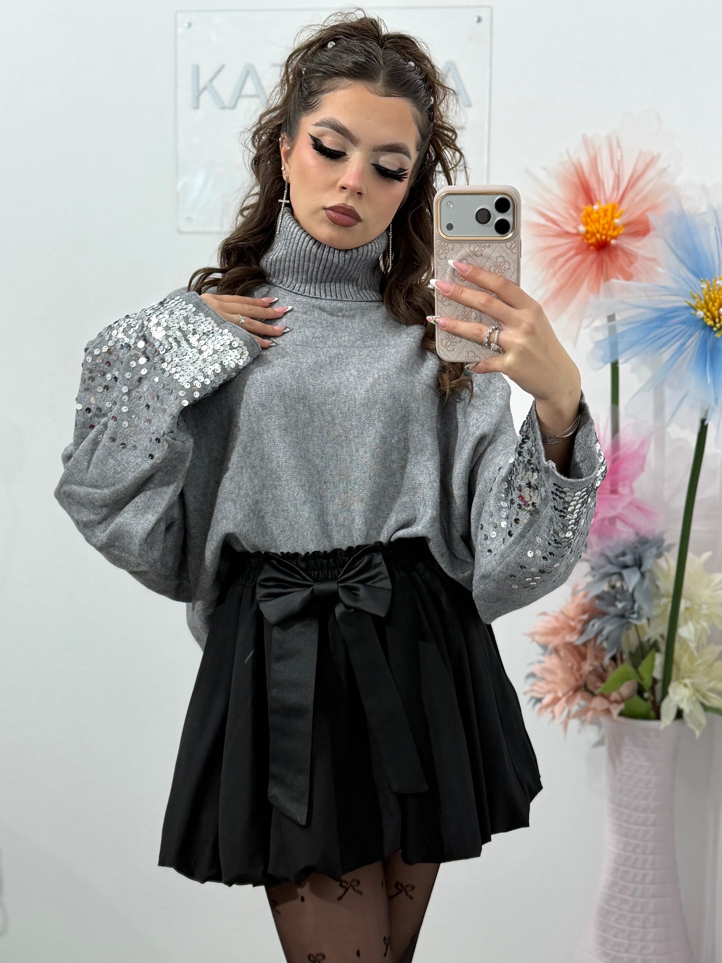 Pulover cu paiete KARLA