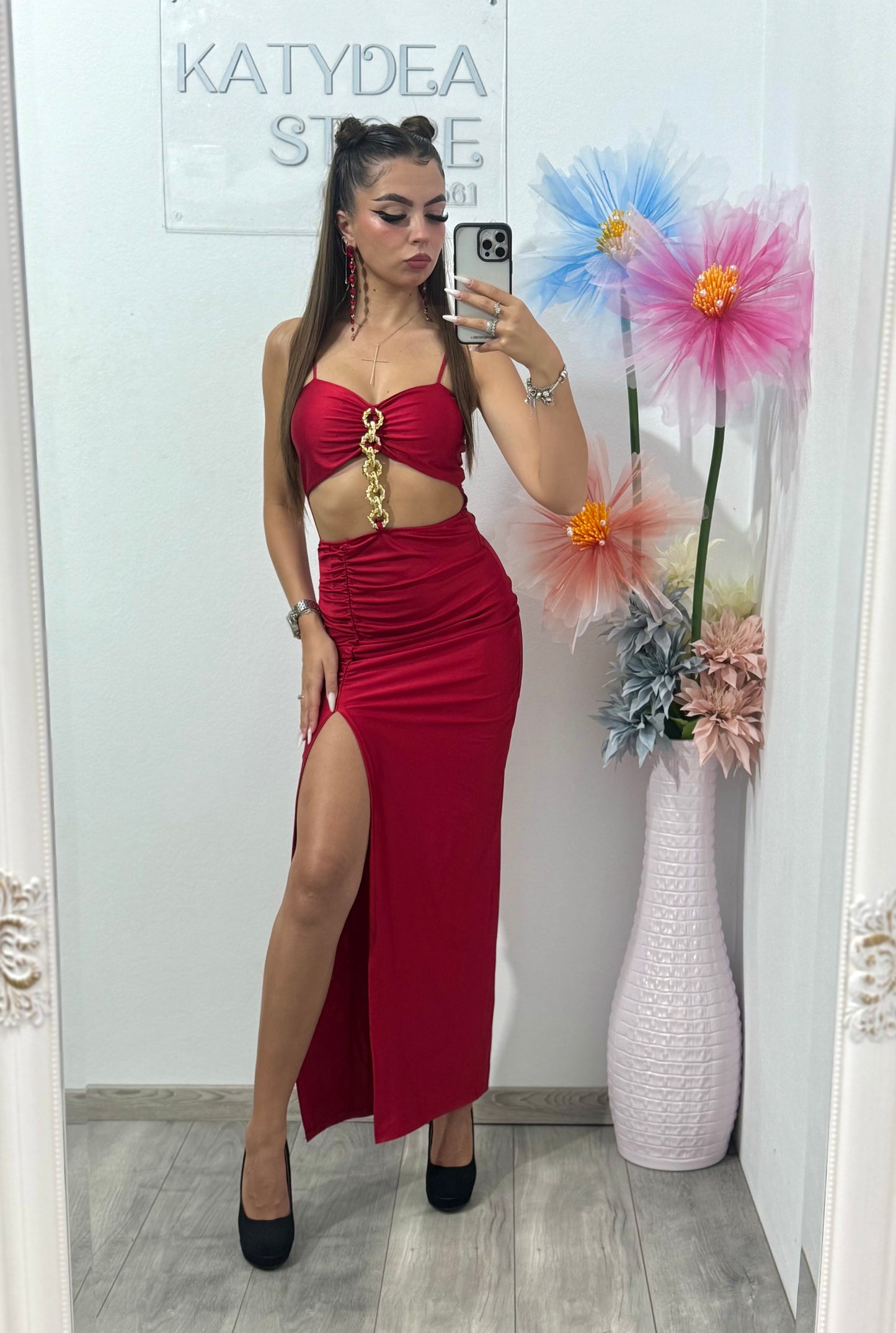 Rochie roșie Selena
