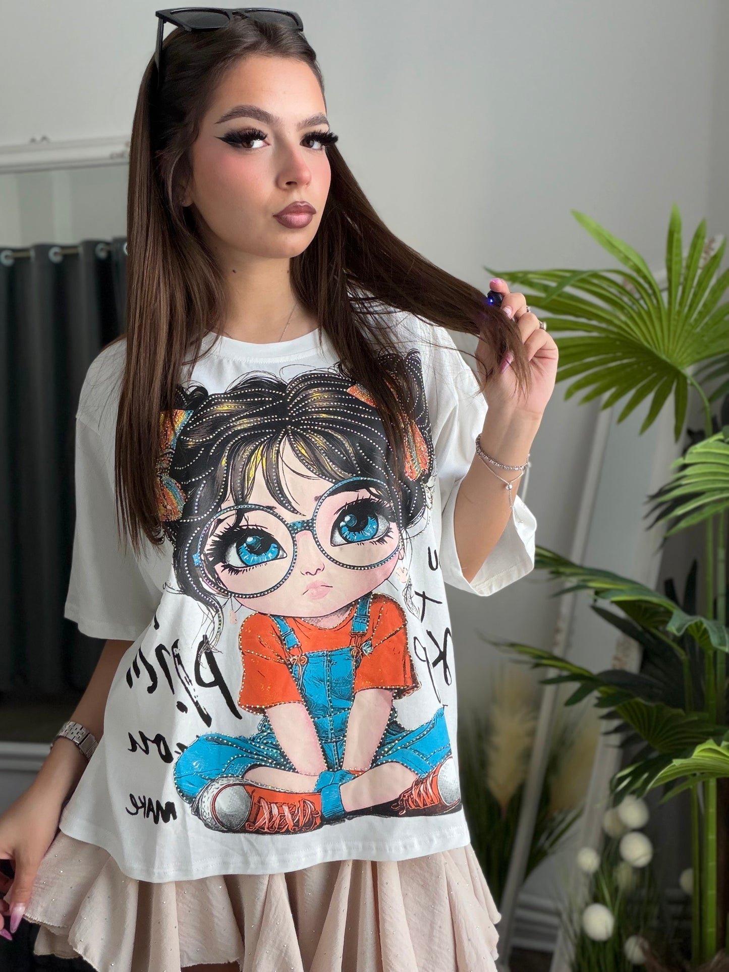 Tricou alb GIRLY