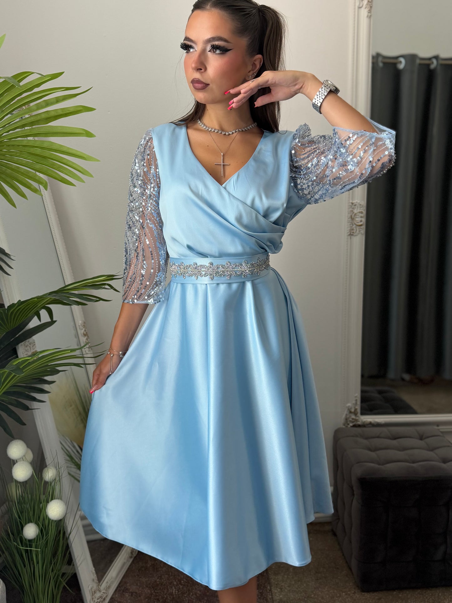 Rochie elegantă blue ADRIA