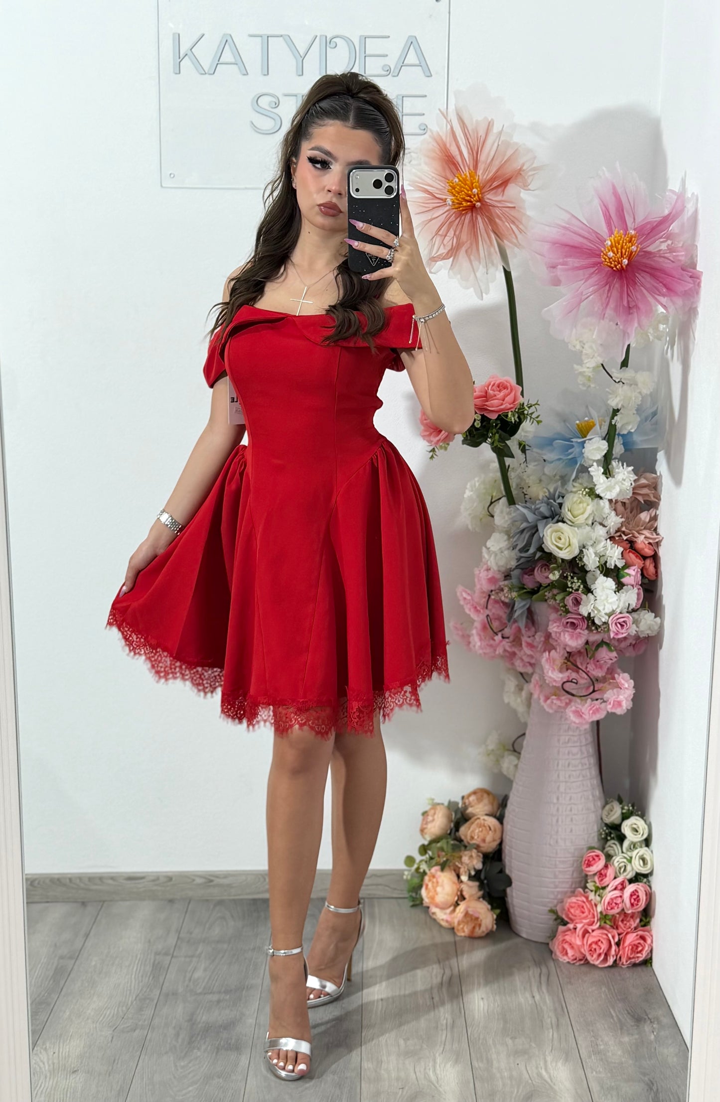 Rochie roșie Clary