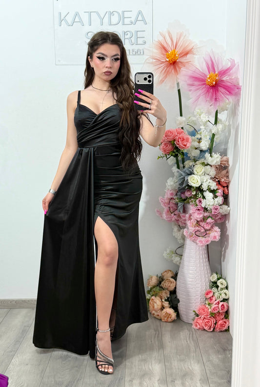 Rochie lunga eleganta neagra Monique