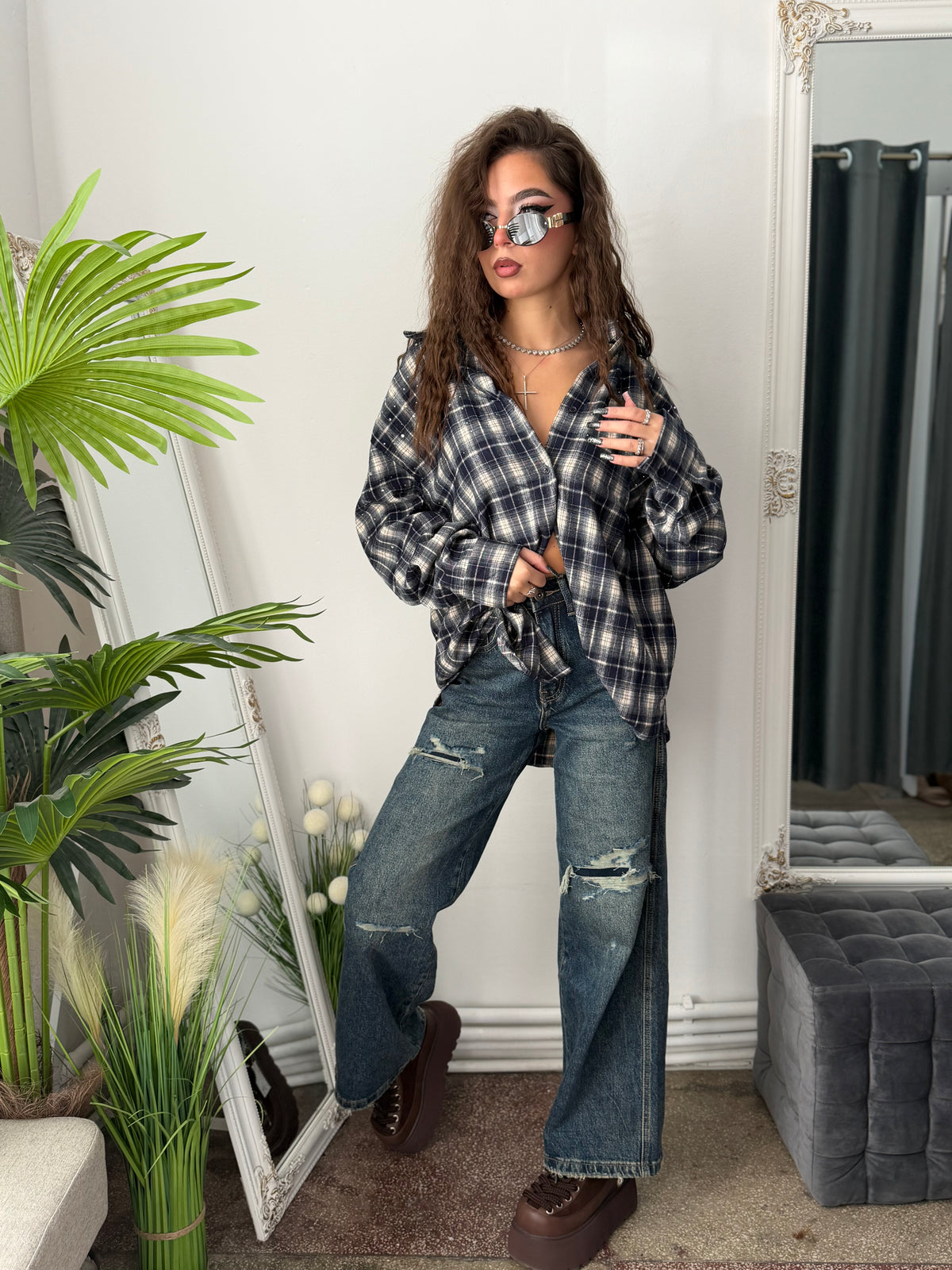Jeans WideLeg DARKBLUE