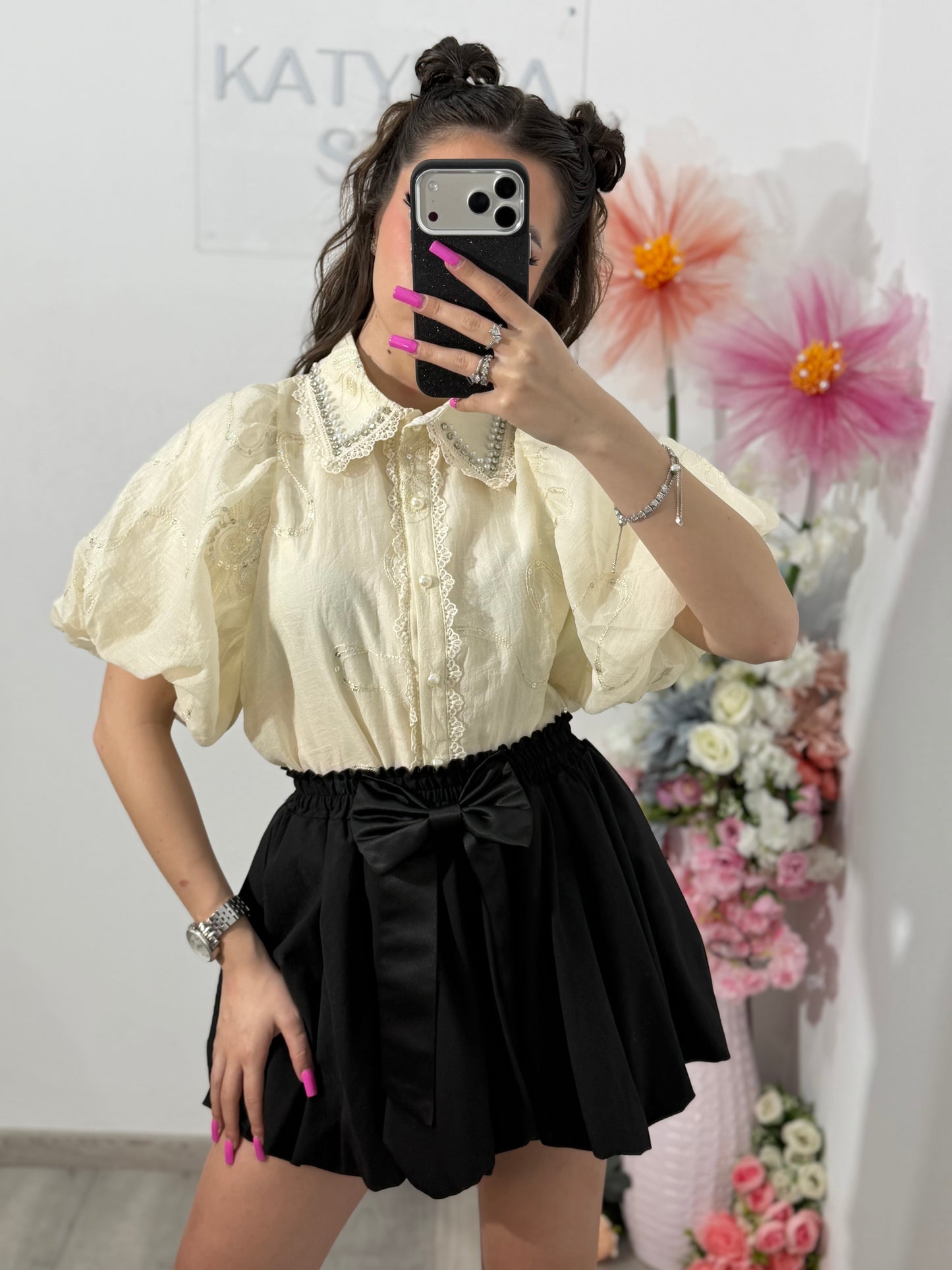 Cămașă elegantă RAMONA bej