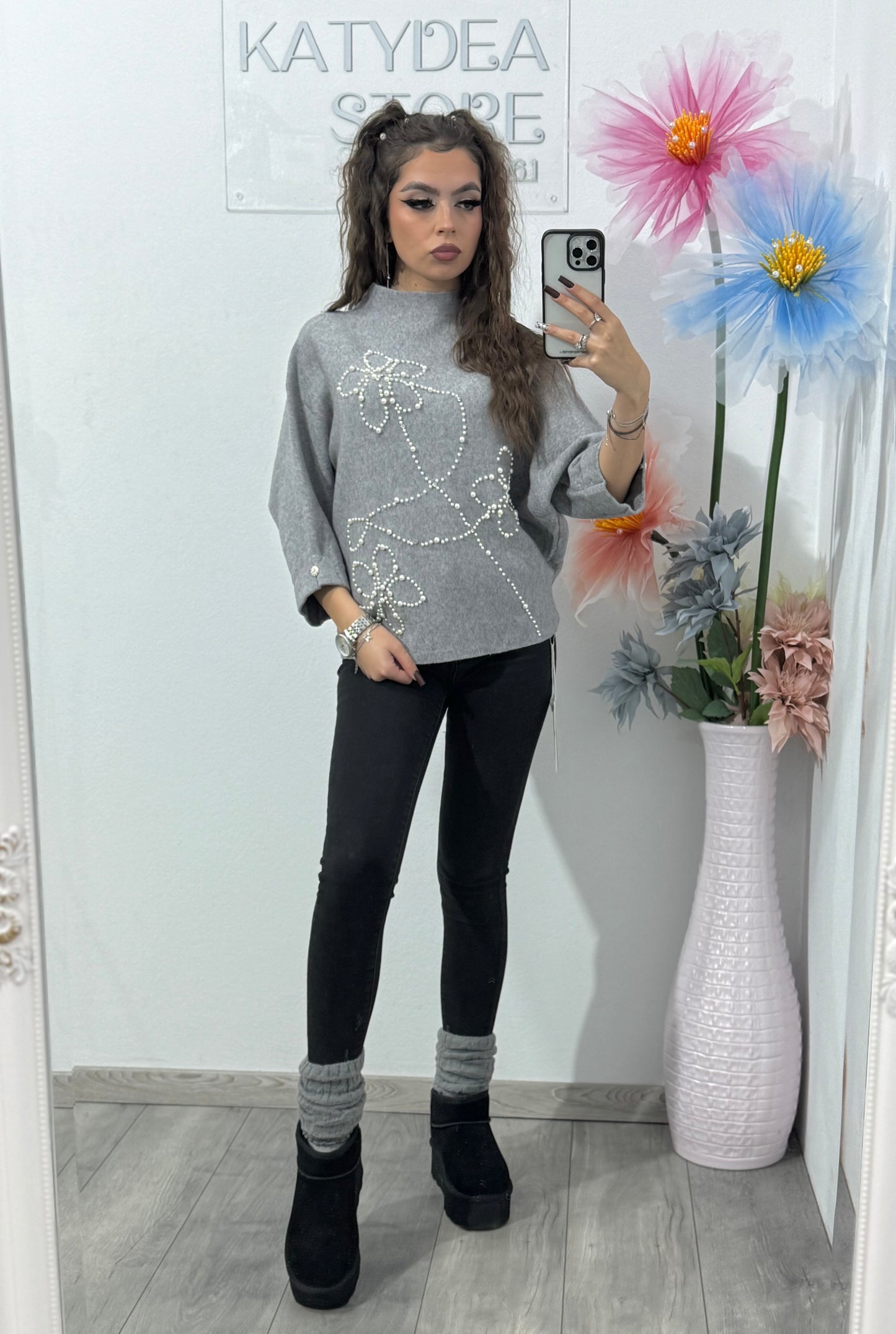 Bluză din tricot Pearls