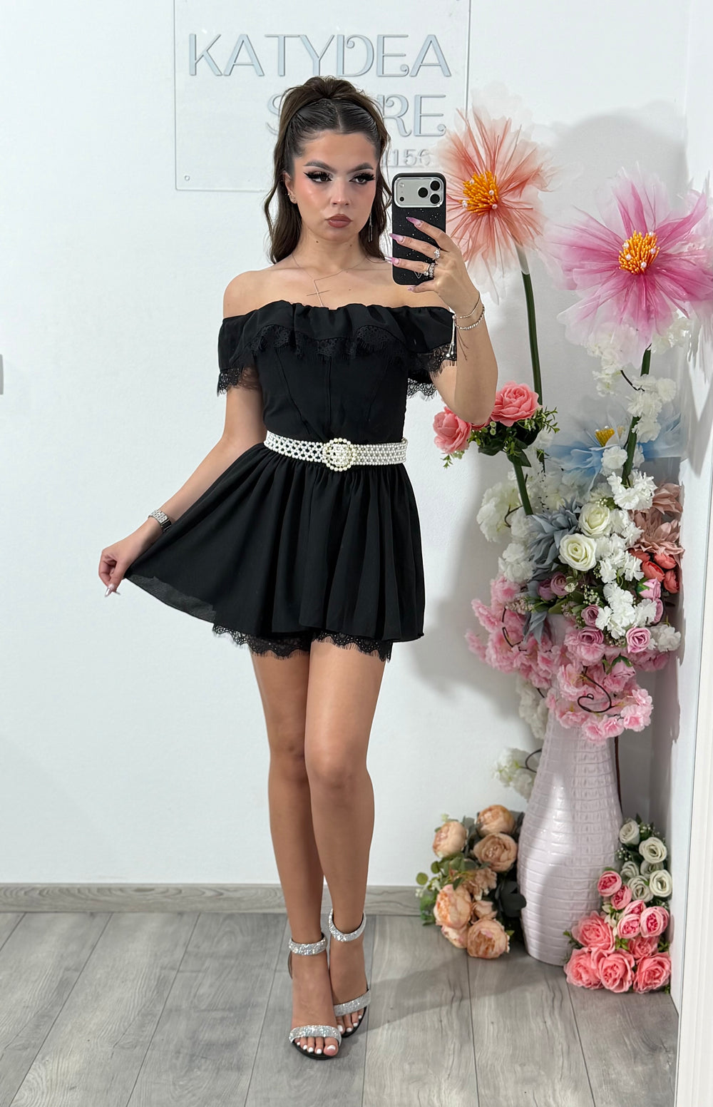 Salopetă neagra ANDREEA