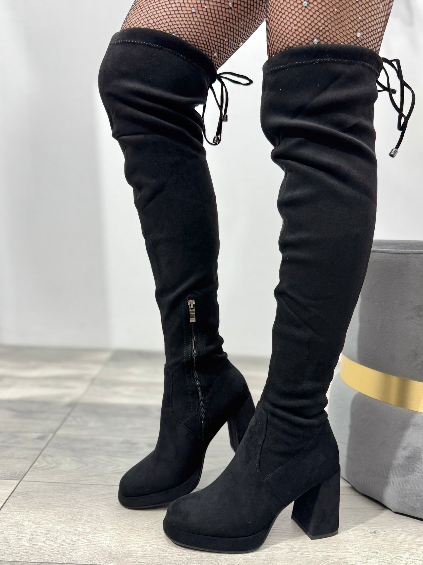 Cizme cu toc și platformă ELLA