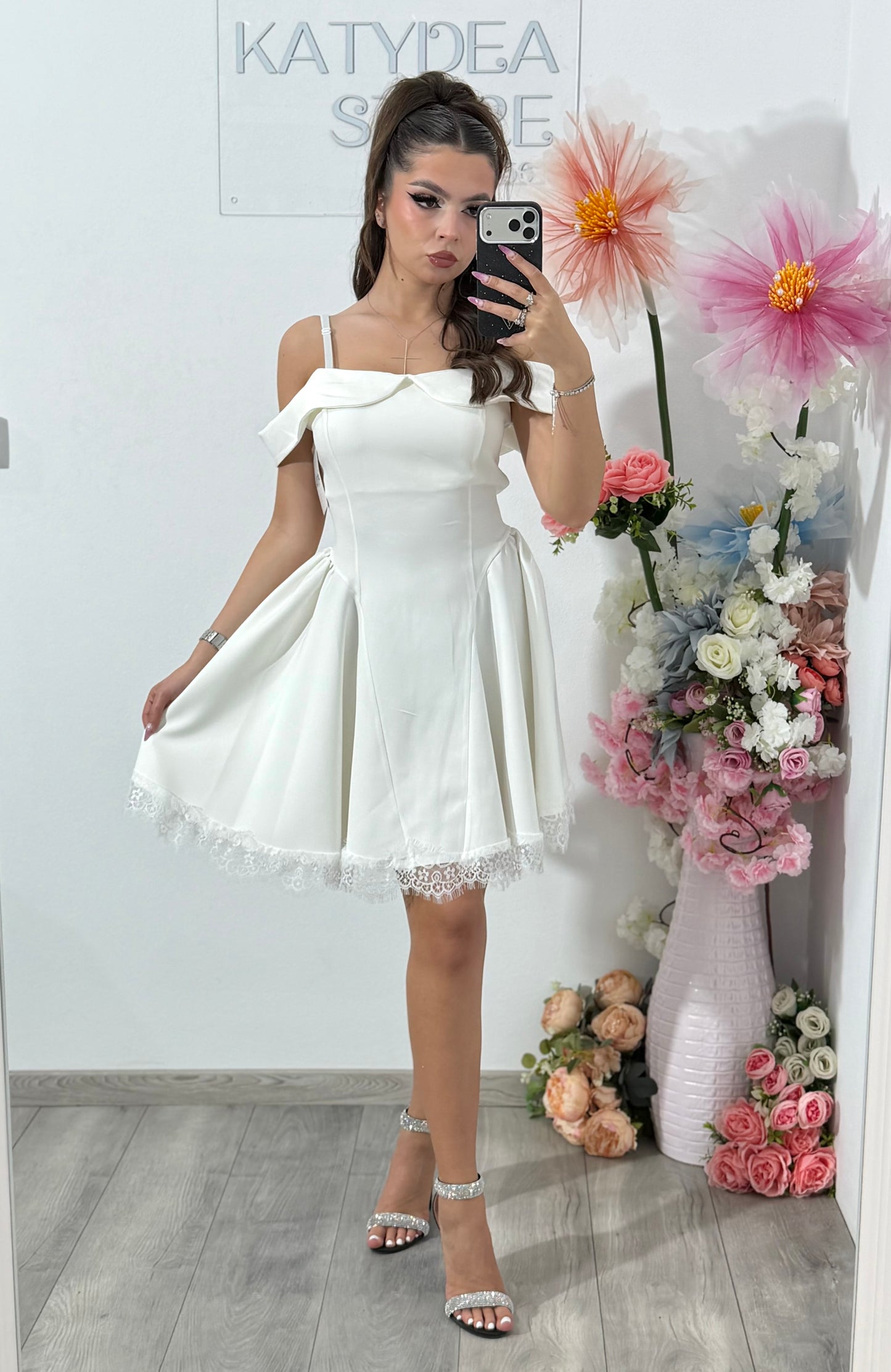 Rochie alba Clary