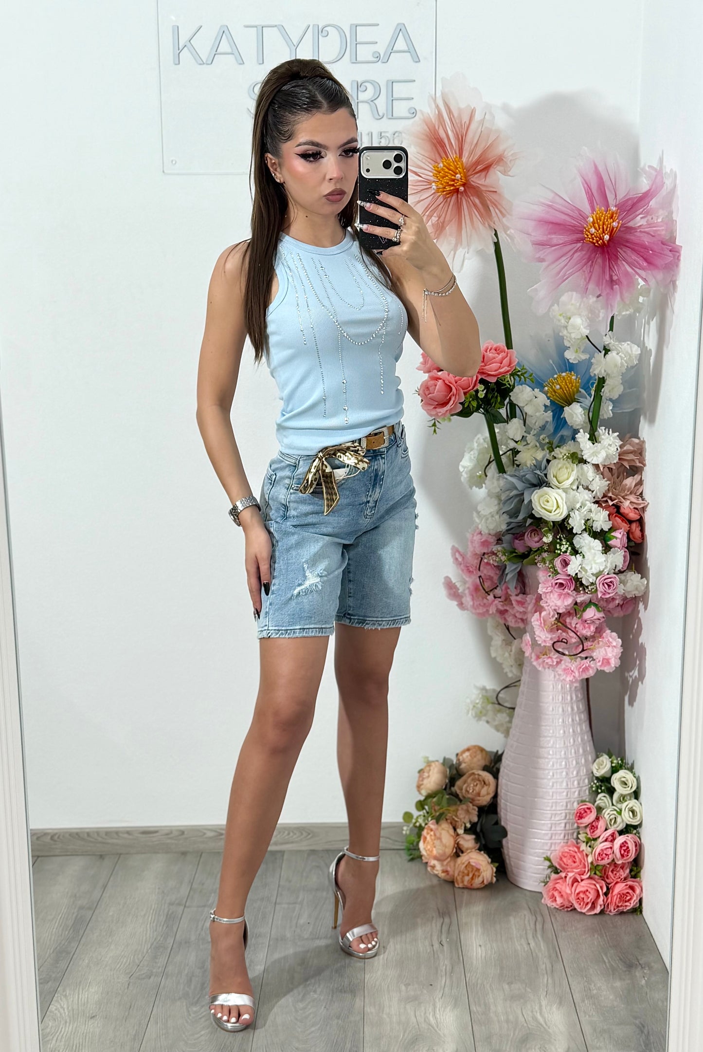 Pantaloni scurți din denim SELENA