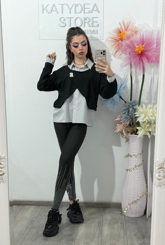 Bluză cu terminație din cămașa IASMINA