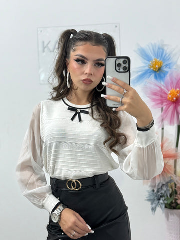 Bluză damă cu fundiță Raluca