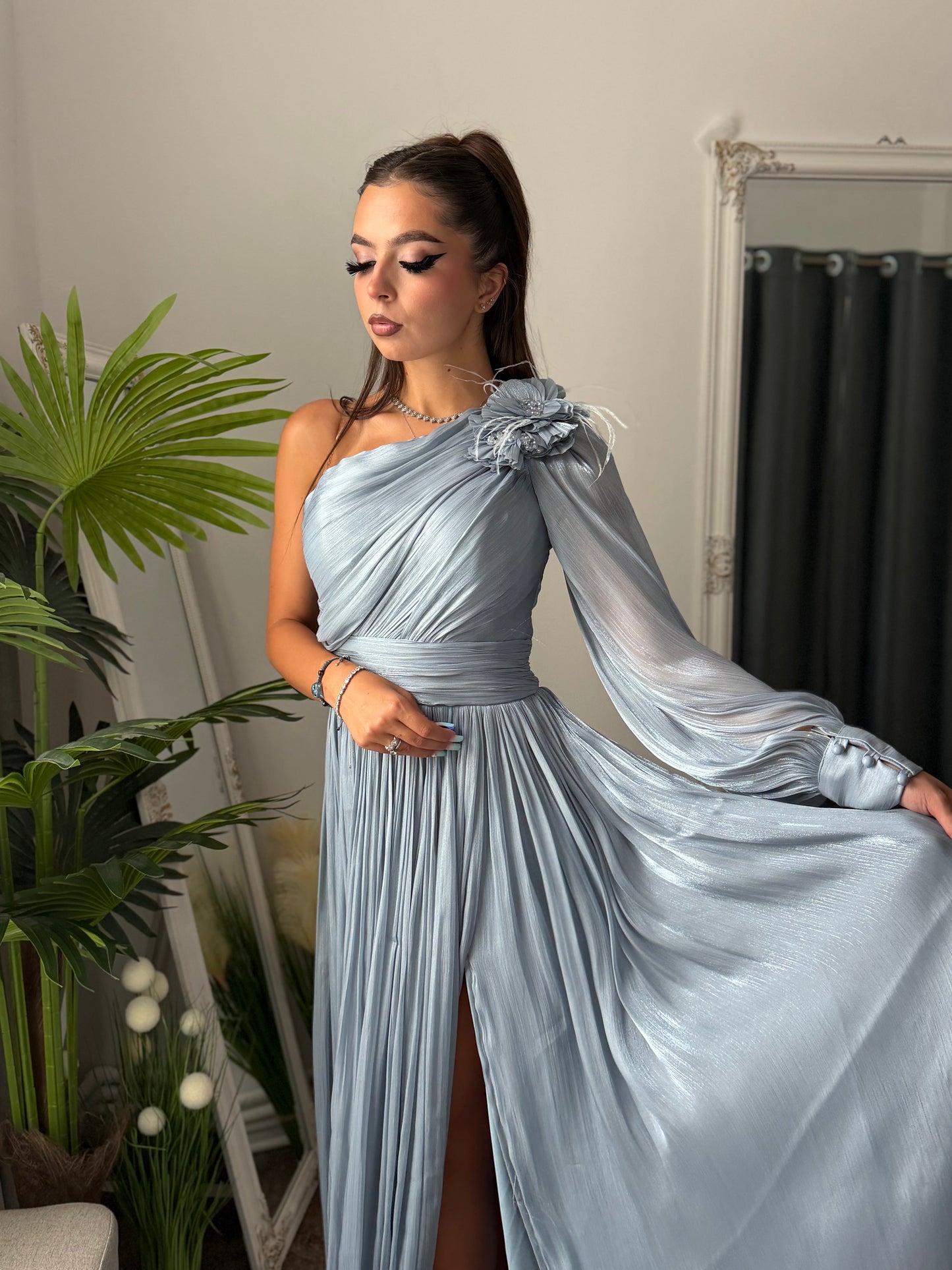 Rochie elegantă blue VICTORIA