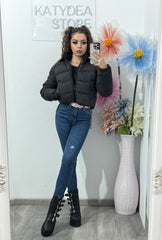 Geacă cu cristale negre ștanțate SORINA